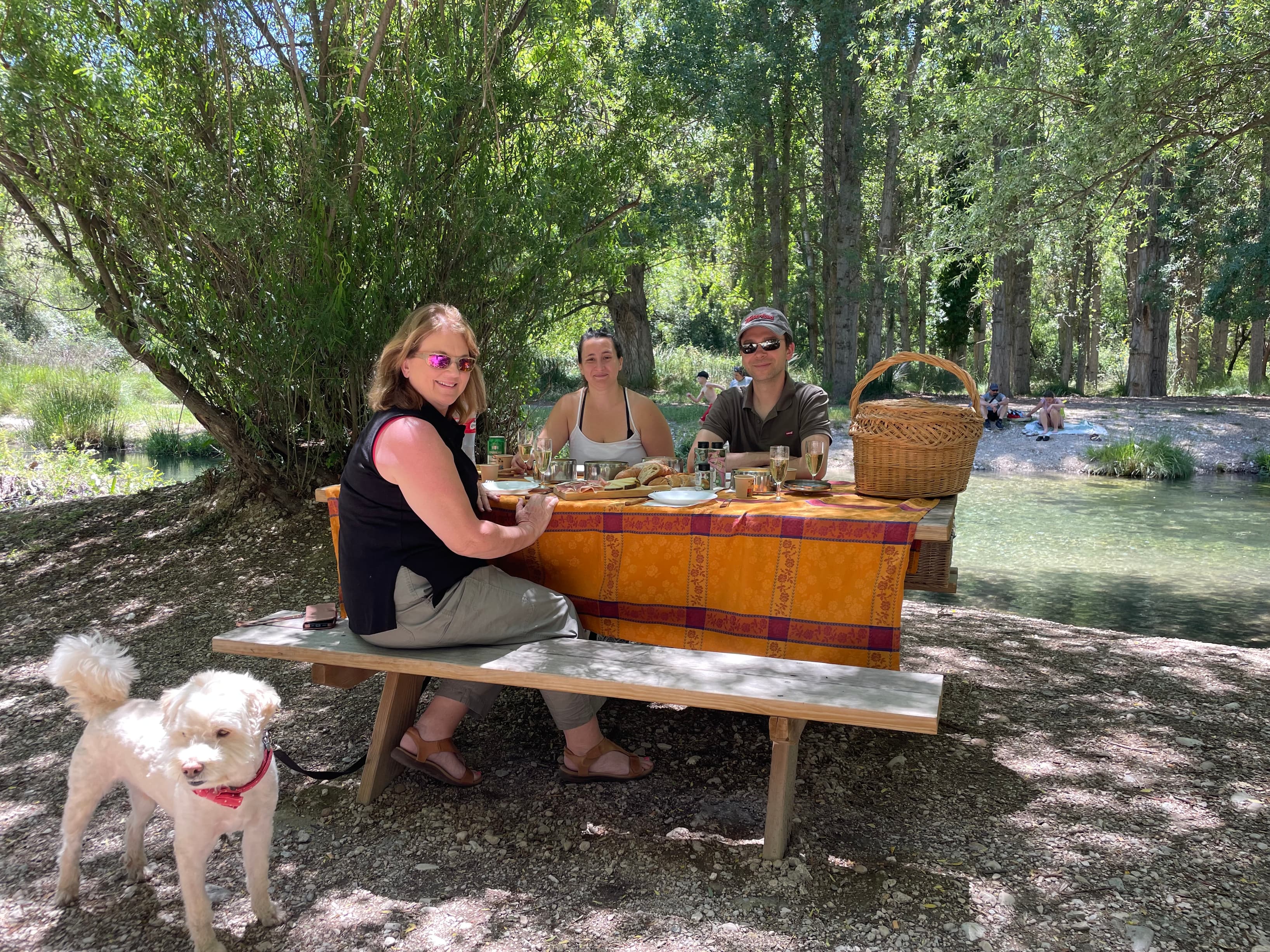 Picnic by river Picnic by river