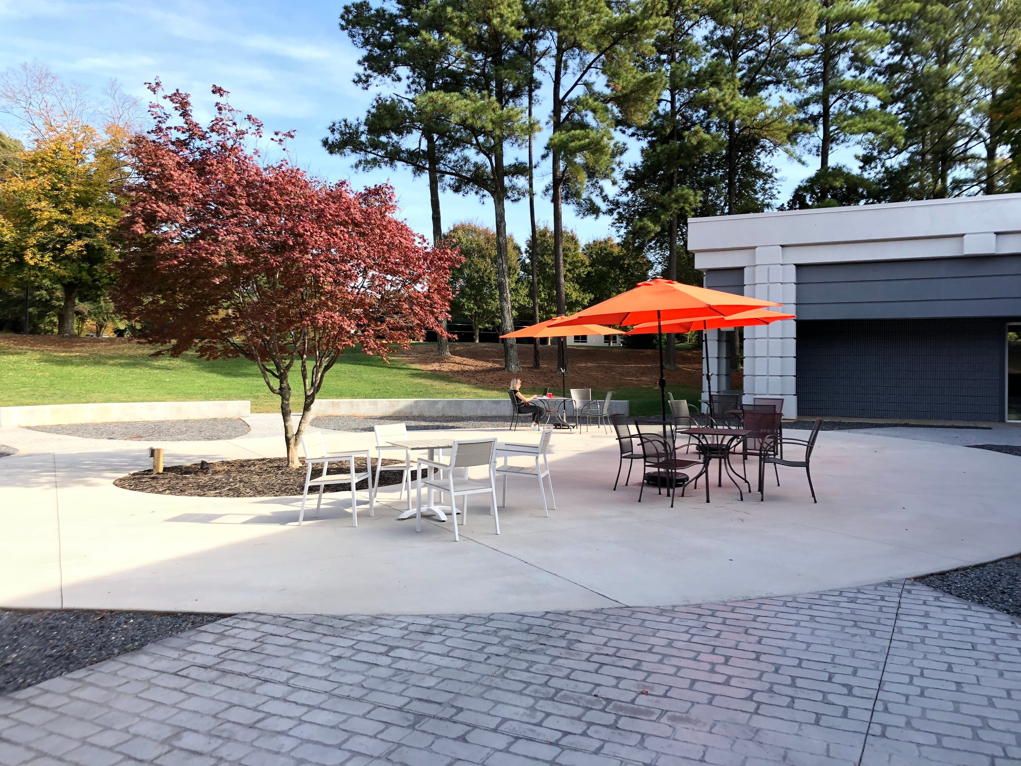 Full view of patio