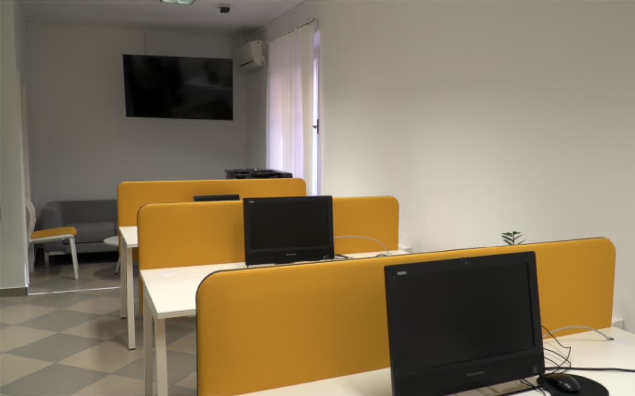 Main room, workstations