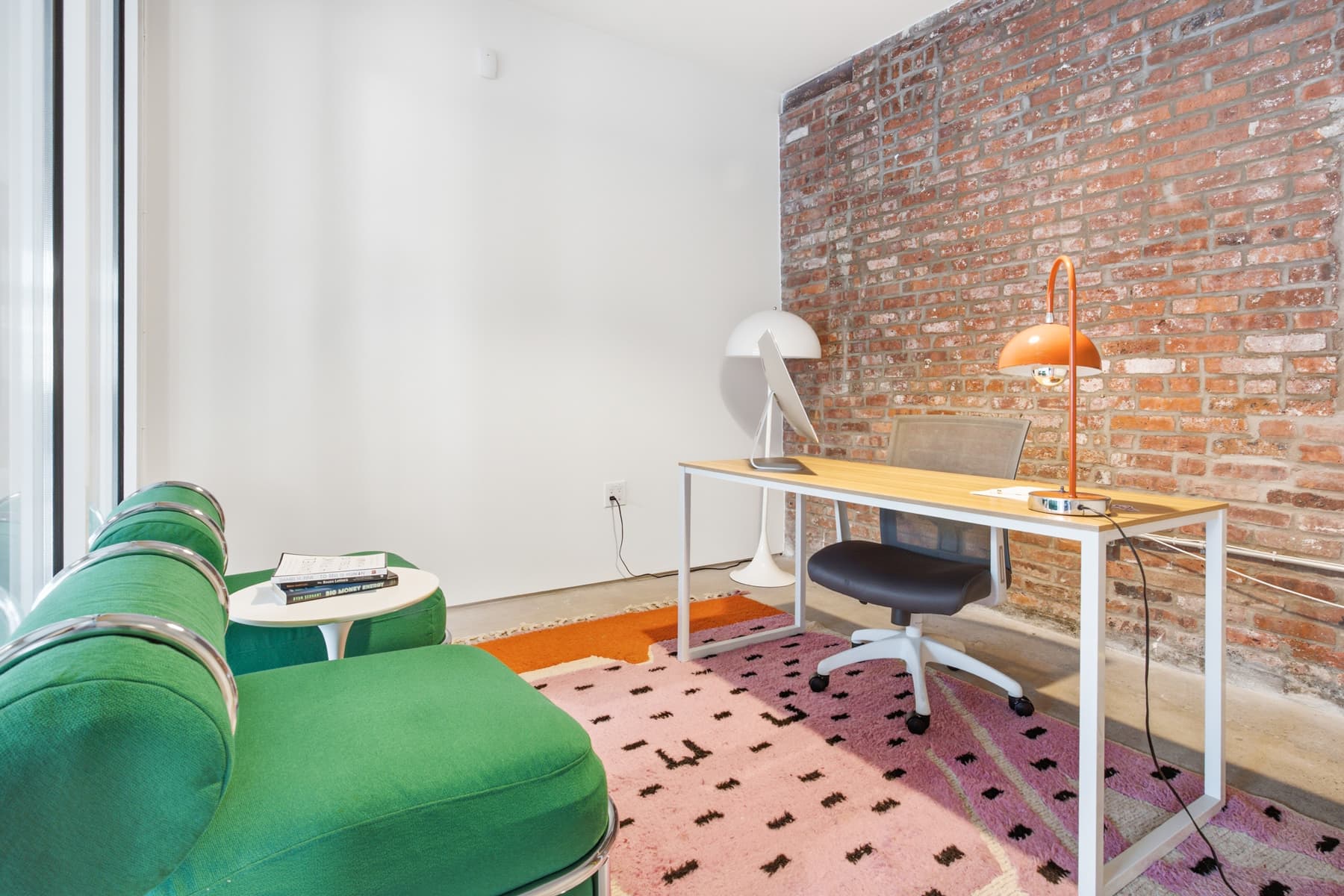 Staged office example: room for a desk, a lounge chair, and your own style. Staged office example: room for a desk, a lounge chair, and your own style.
