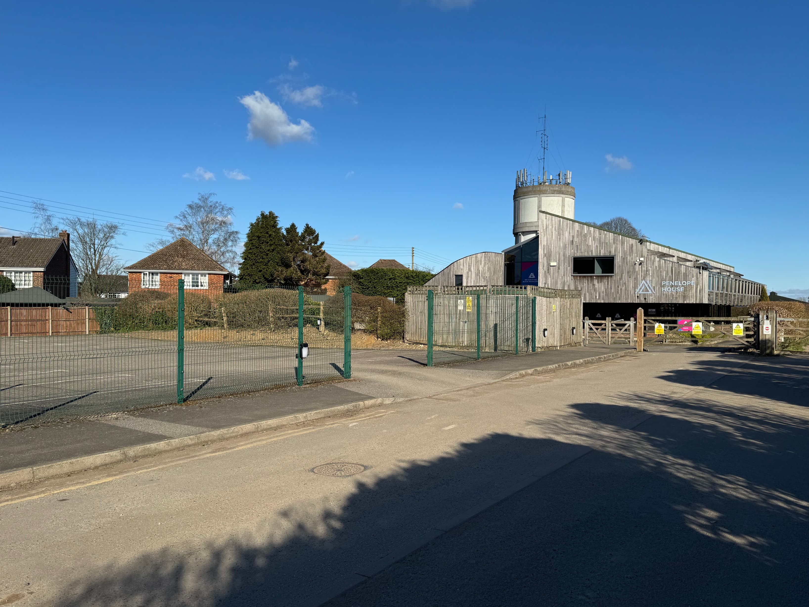 Plenty of parking with security gates.
