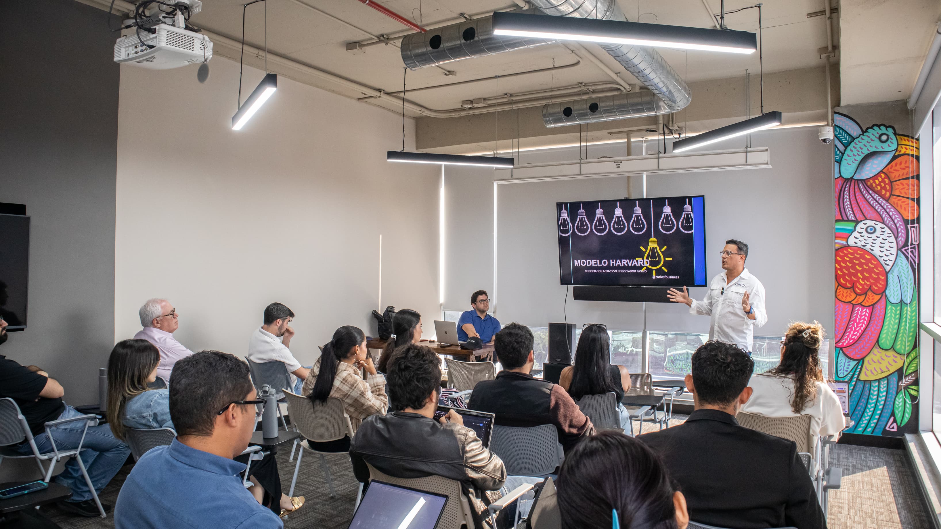 Fully equipped conference room for large teams.