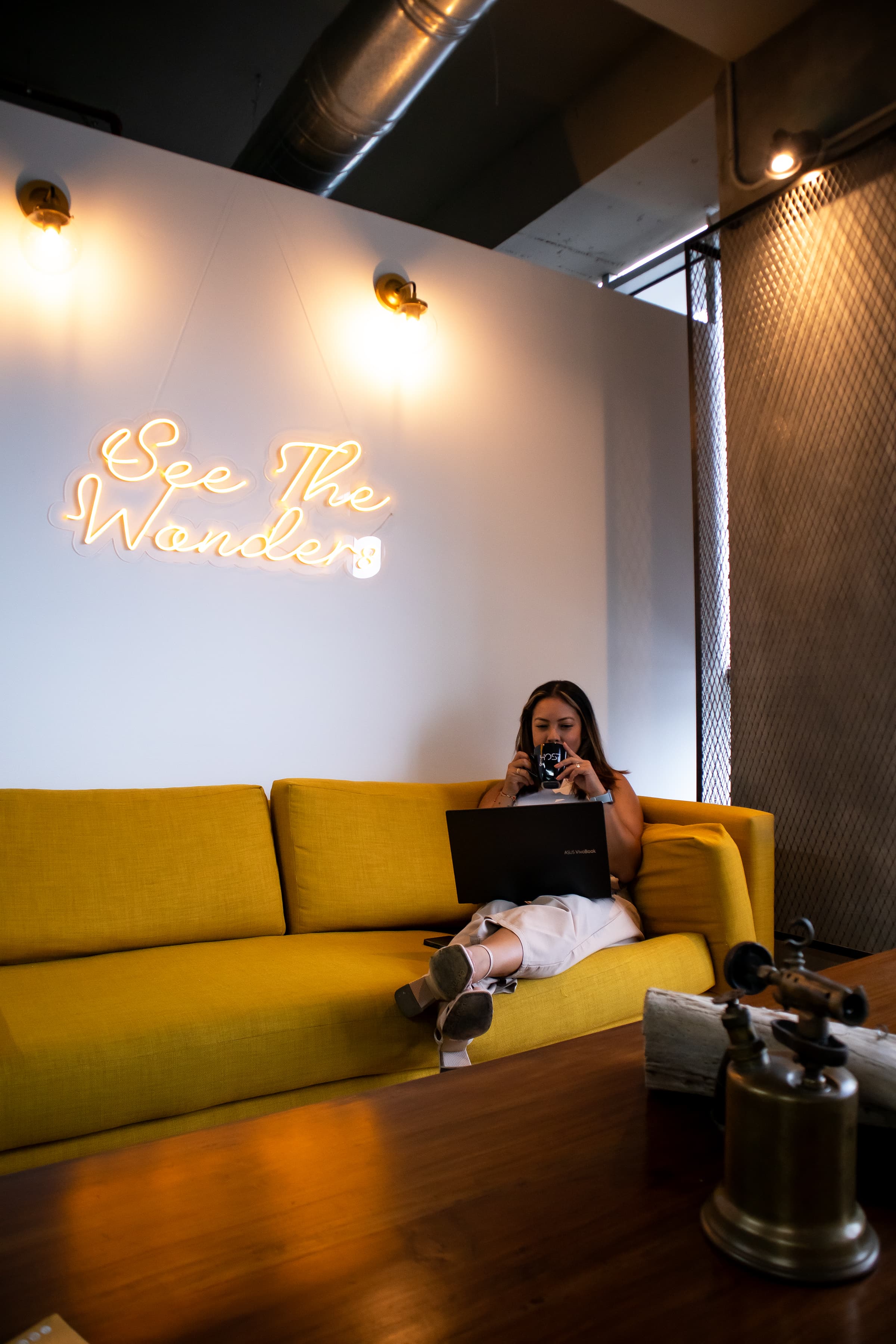 Common areas where you can step out of the office and clear your mind.