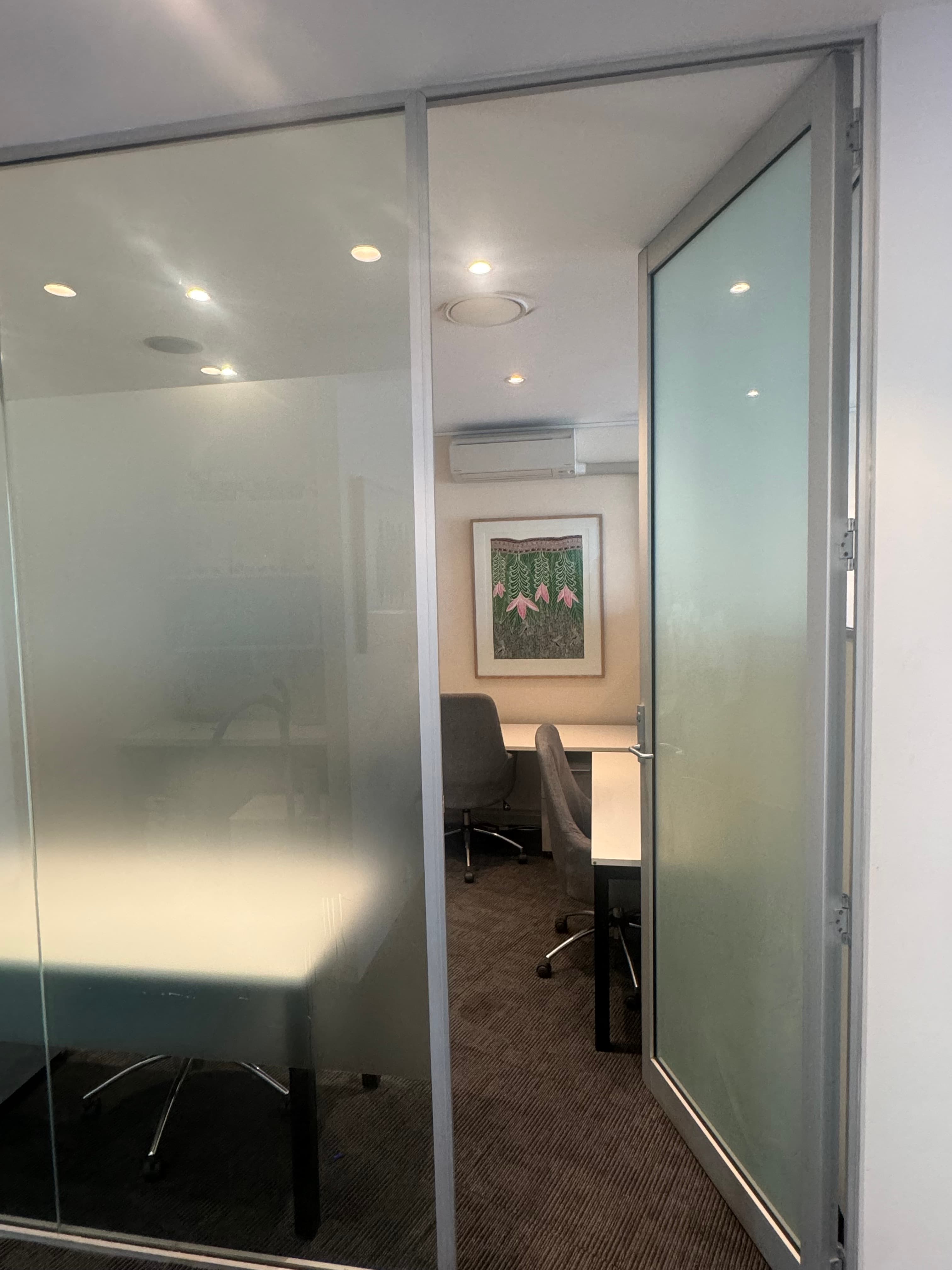 Doorway to office space