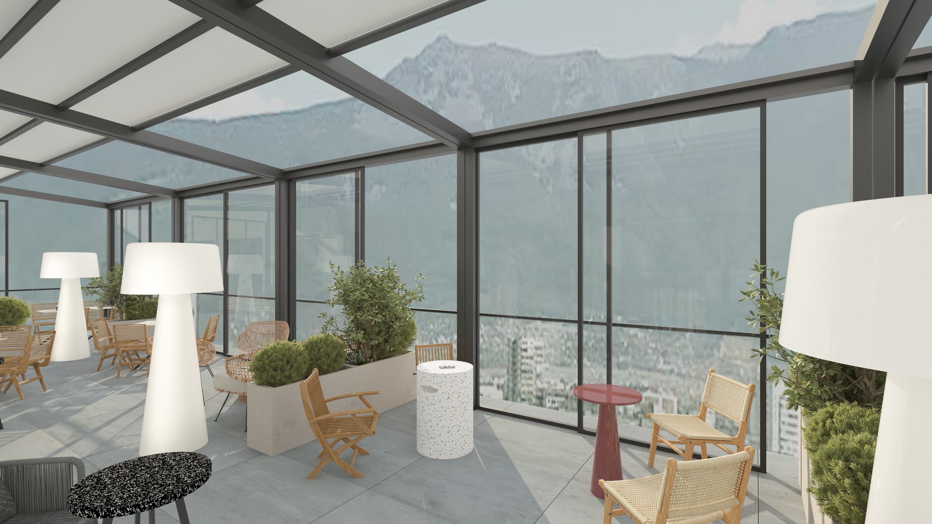 150 sq m Outdoor Terrace 