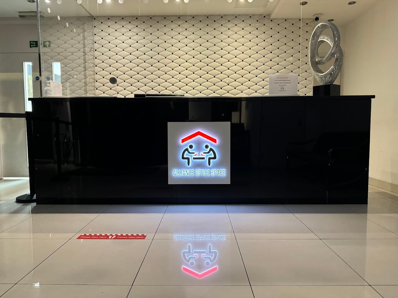 Modern reception area