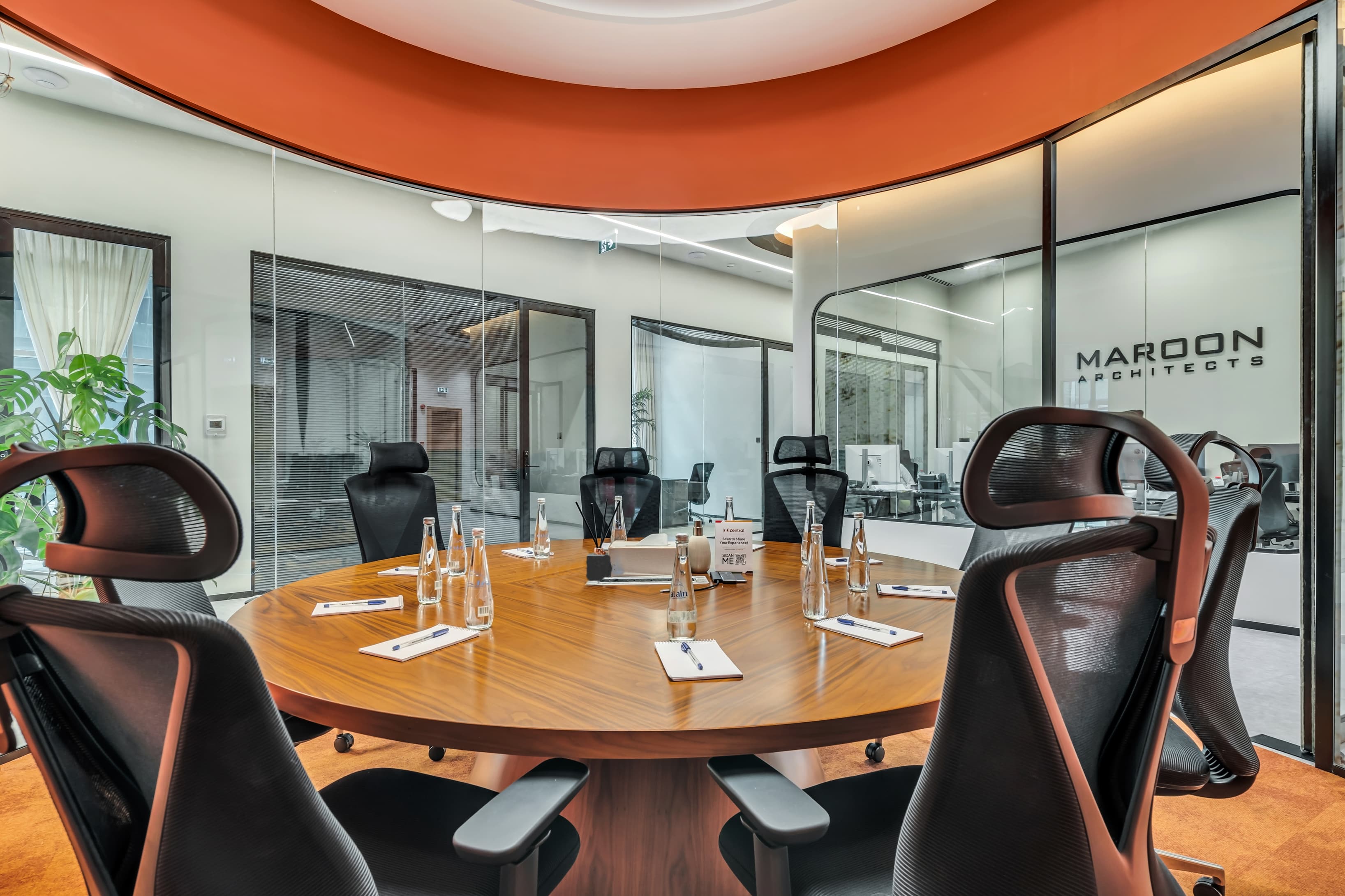Oval meeting room