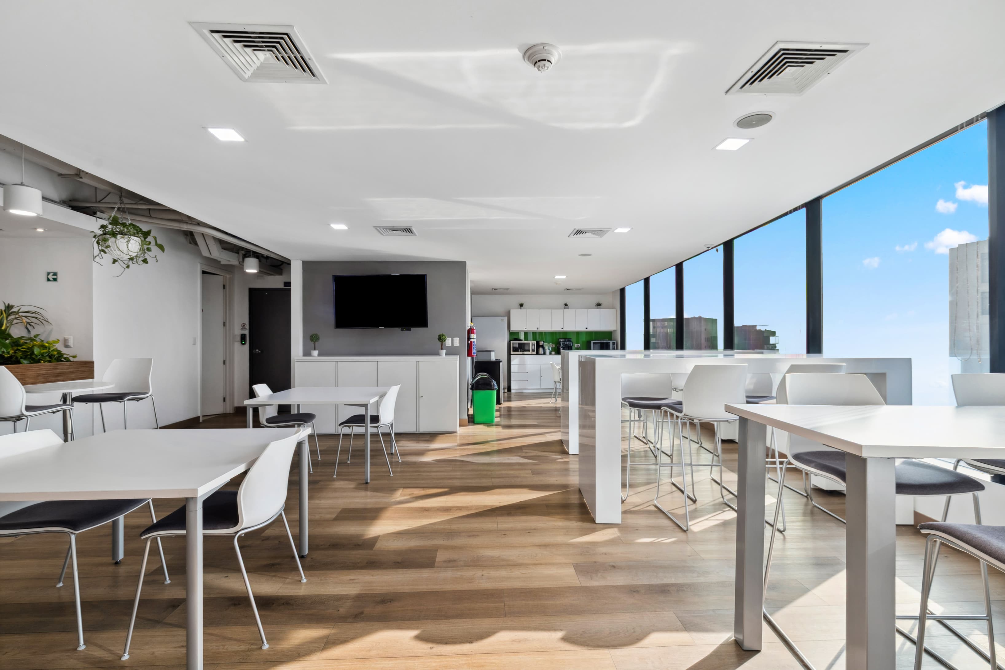 Shared kitchen and dining area for members to enjoy coffee, meals and informal chats.