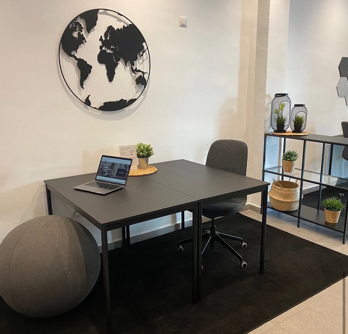 Quiet desk setup for focused work
