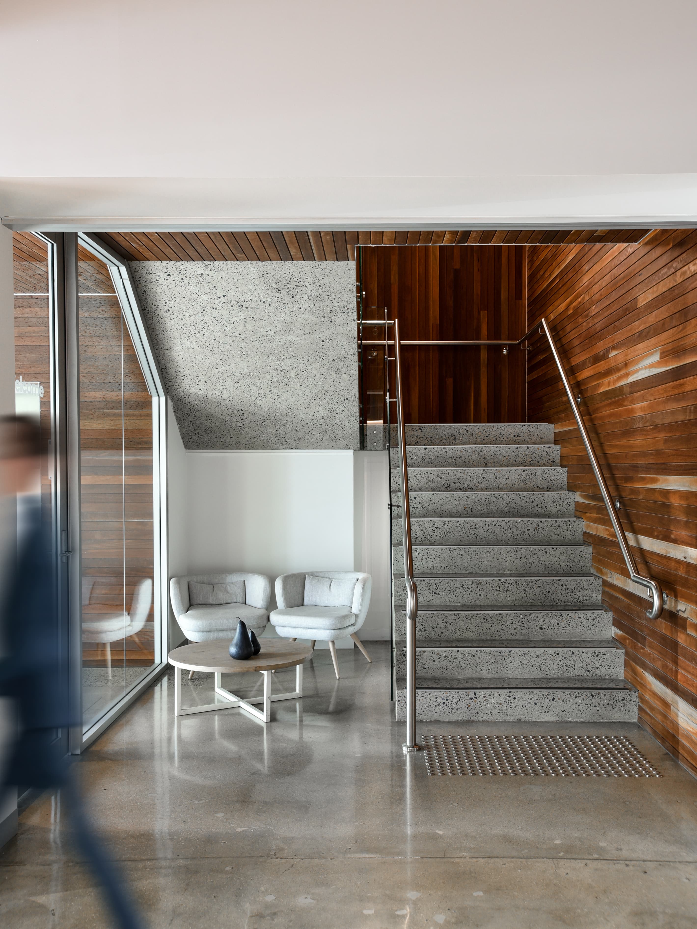 Stair well, beside elevator Stair well, beside elevator