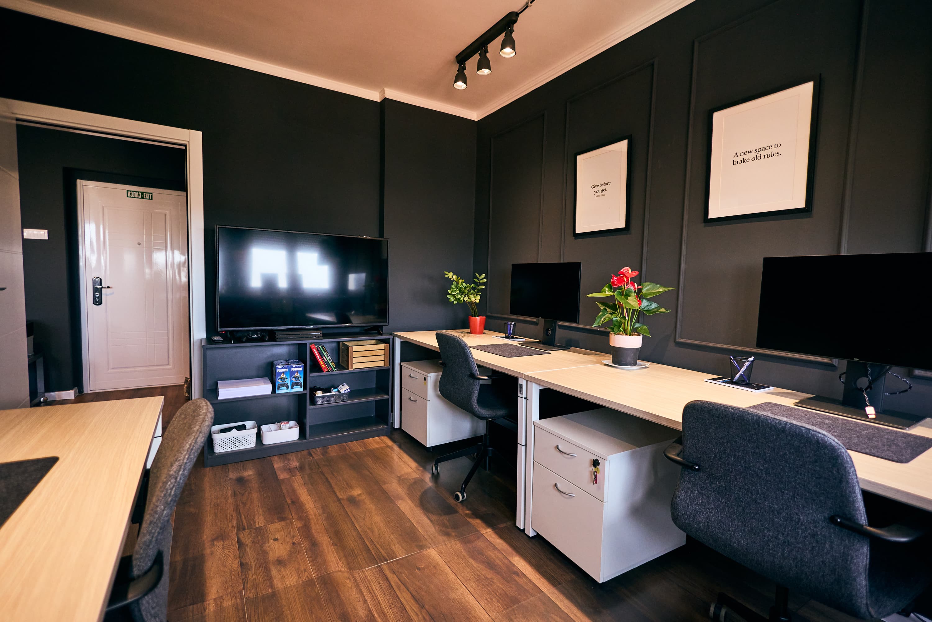 Our small office is perfect for calls, client chats, or focused solo work — available whenever it’s free.