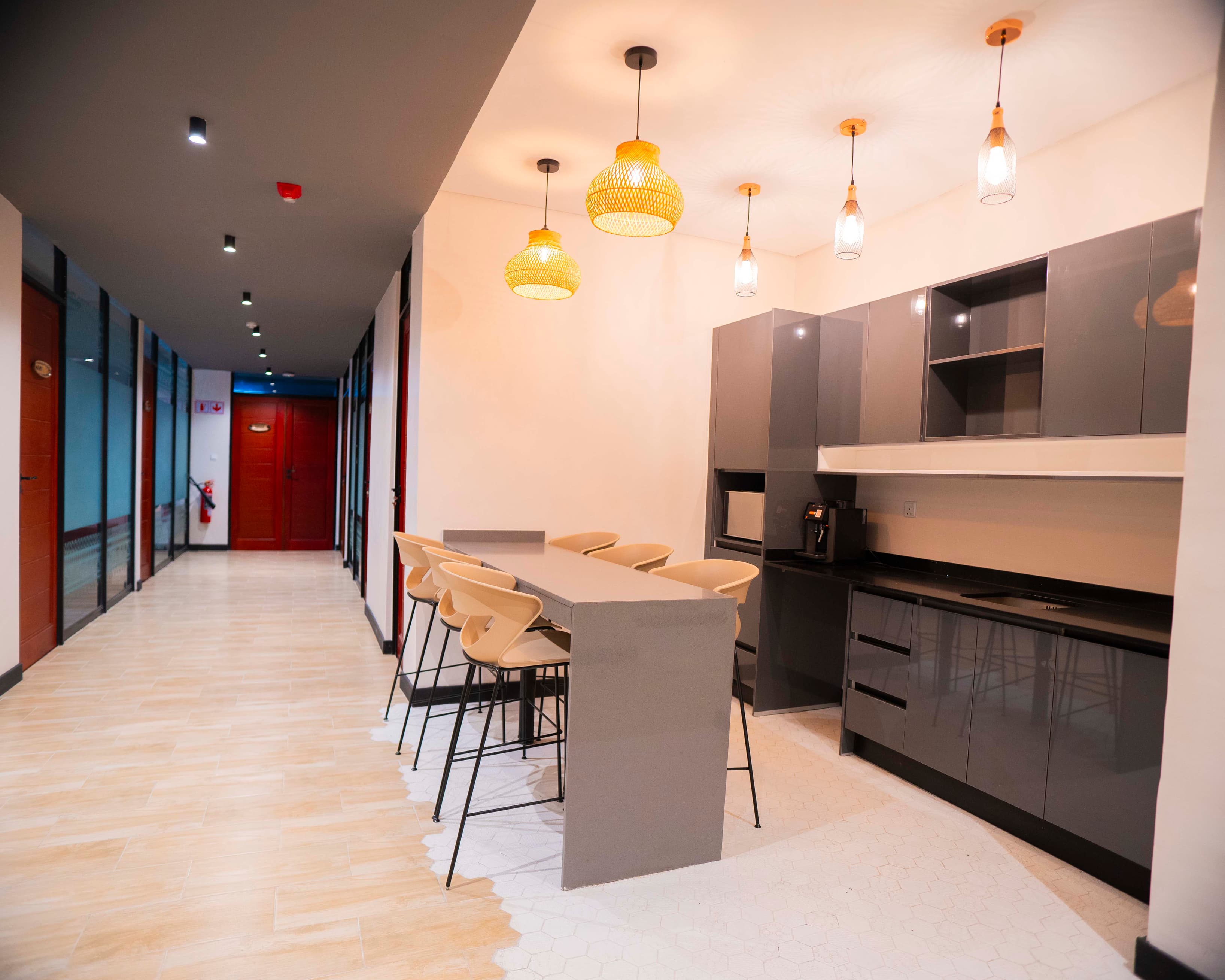 Hot Desk, tea & Coffee  area