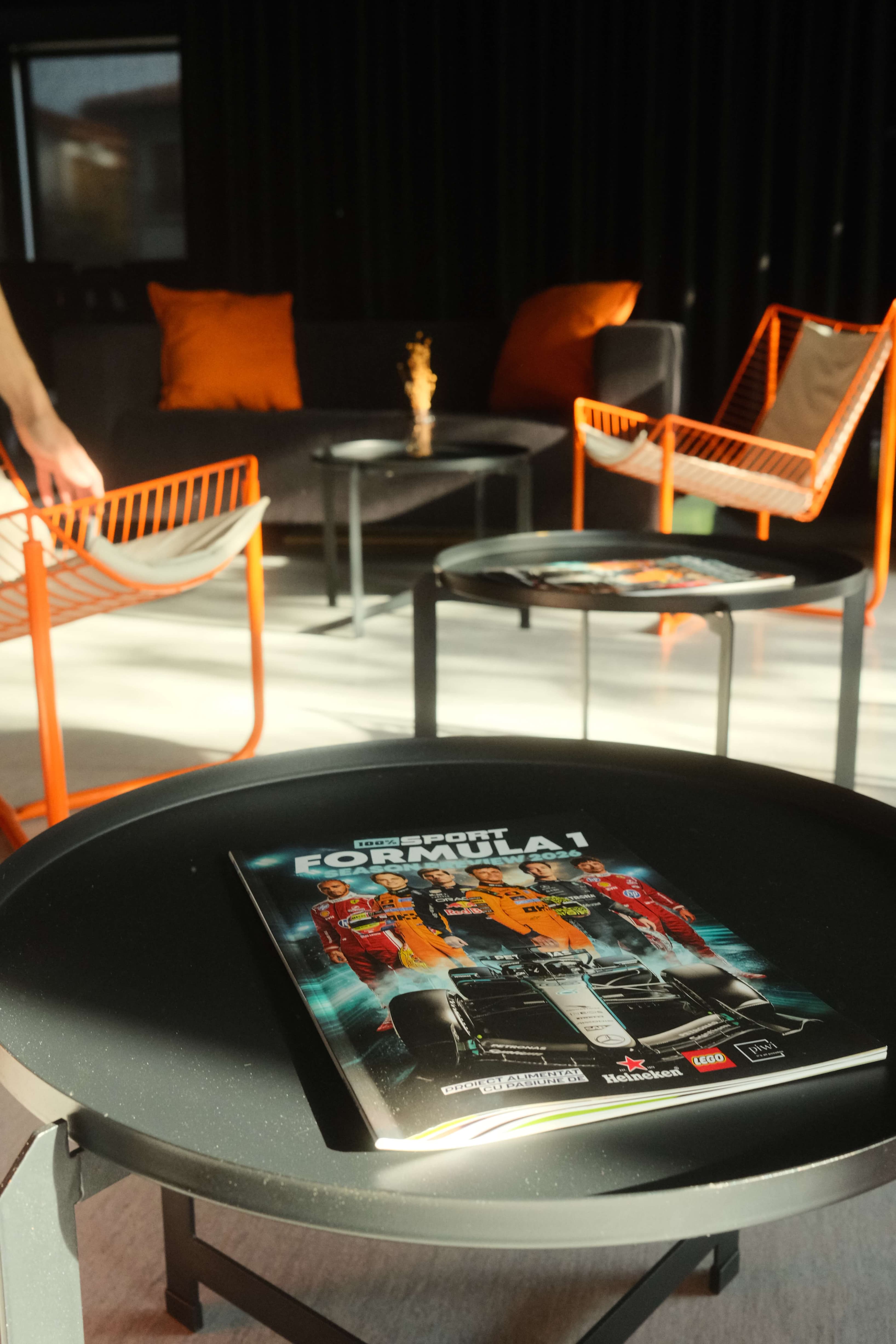 We partner with a local racing team to host sim-racing events and offer the experience in our space.