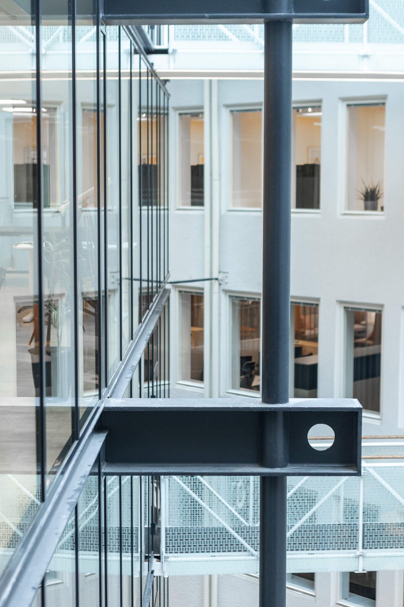 light-filled building interior