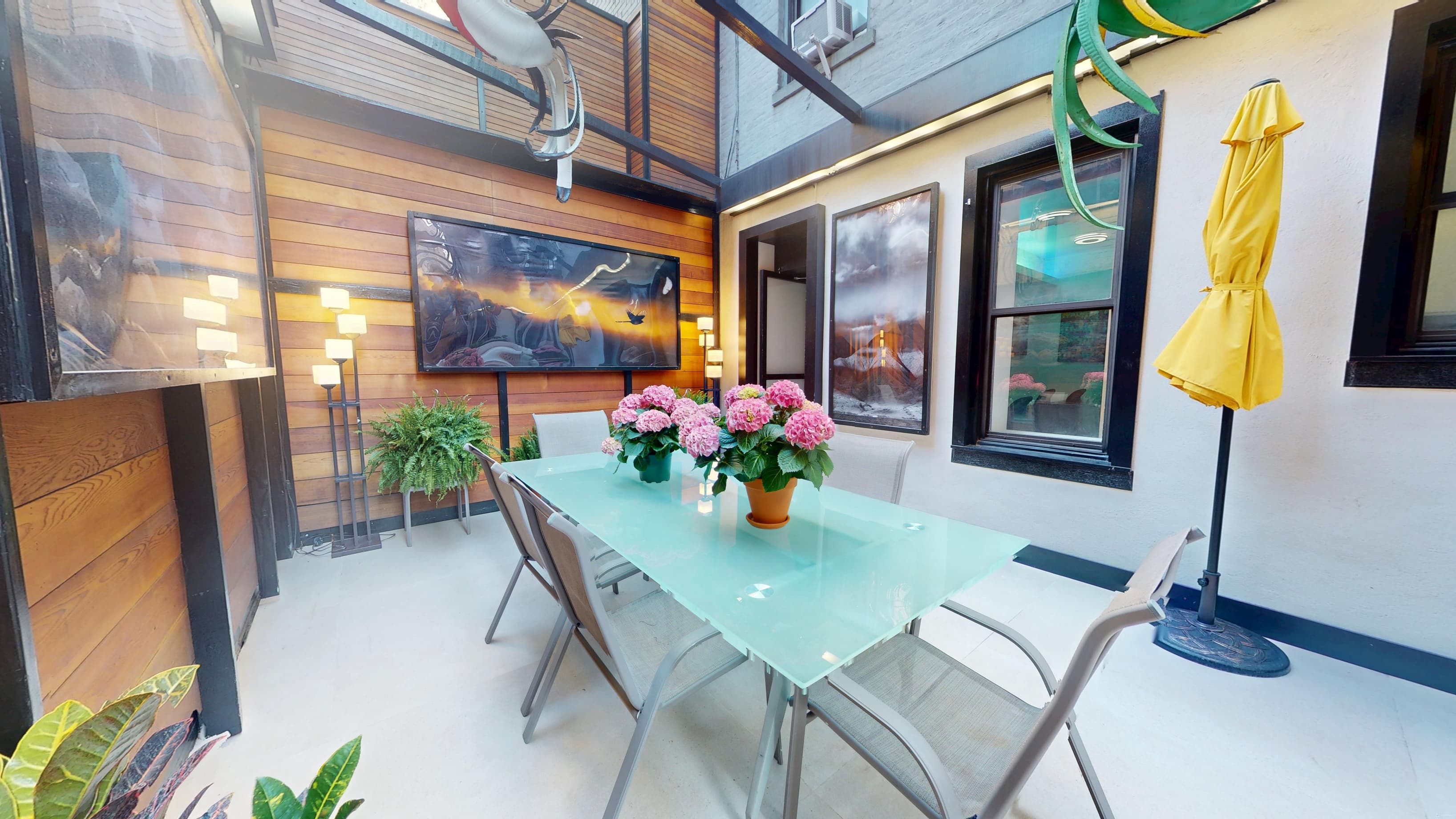 1HomeOffice Long Courtyard Dinning