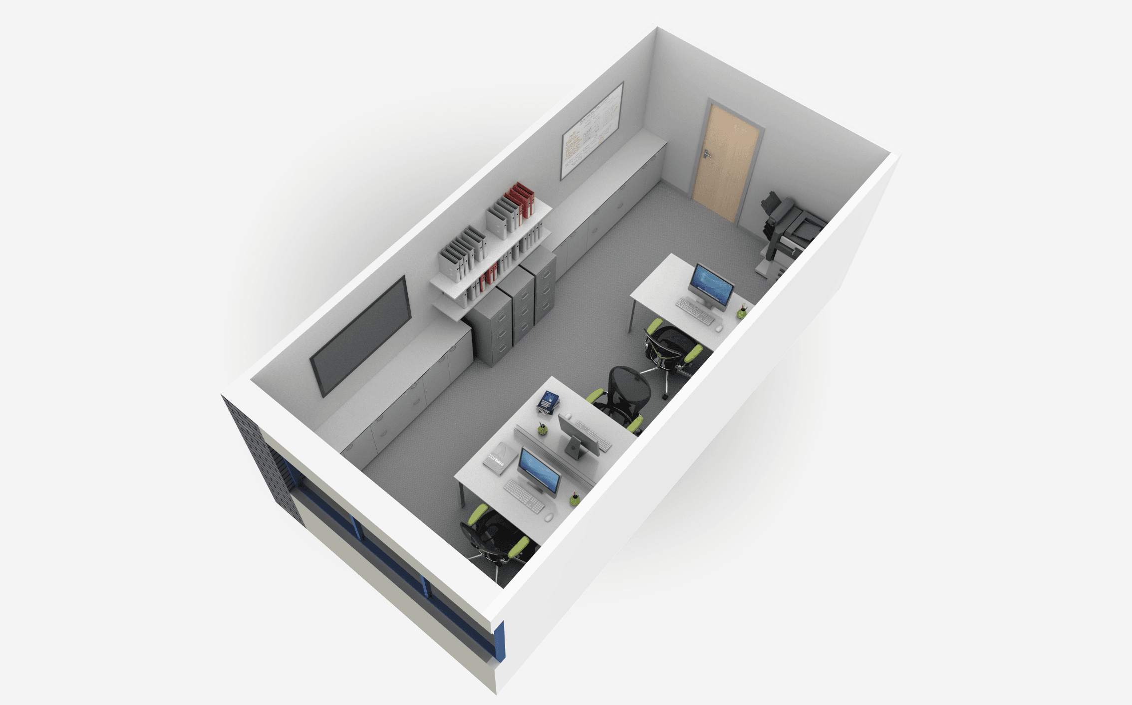 250 sqft office example