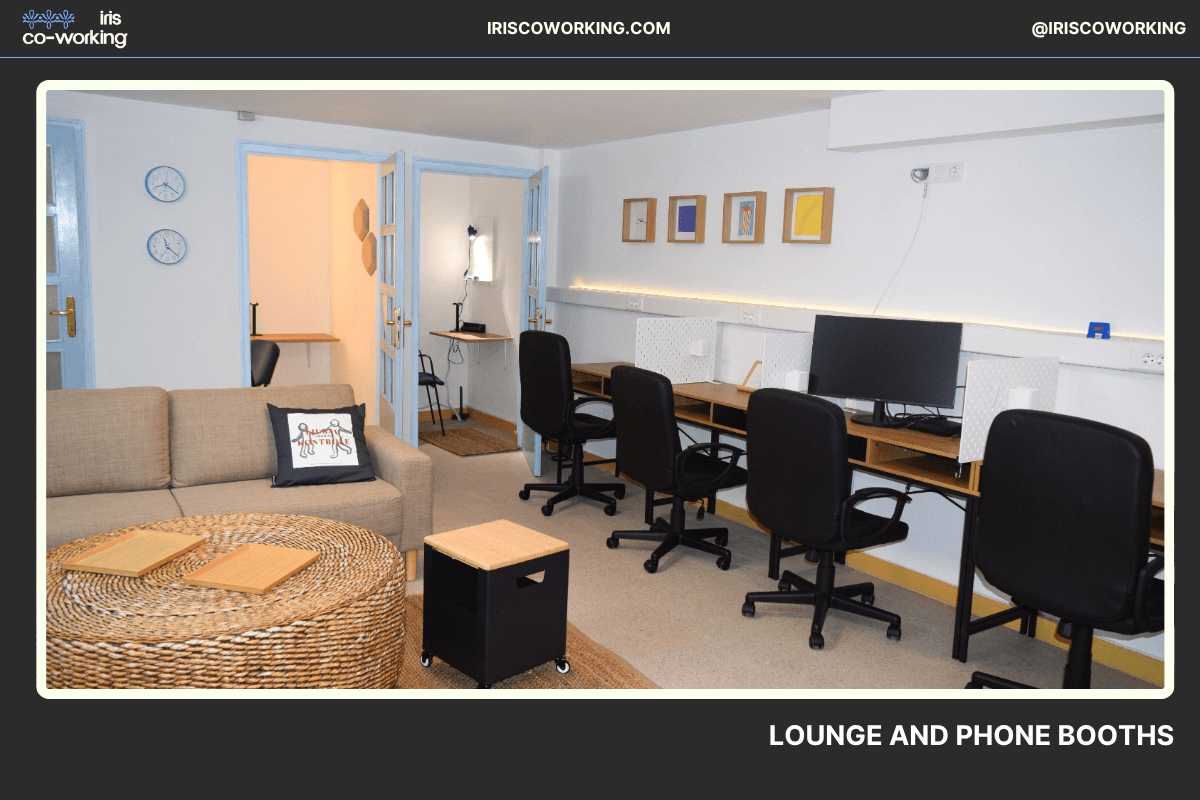 Lounge and phone booths