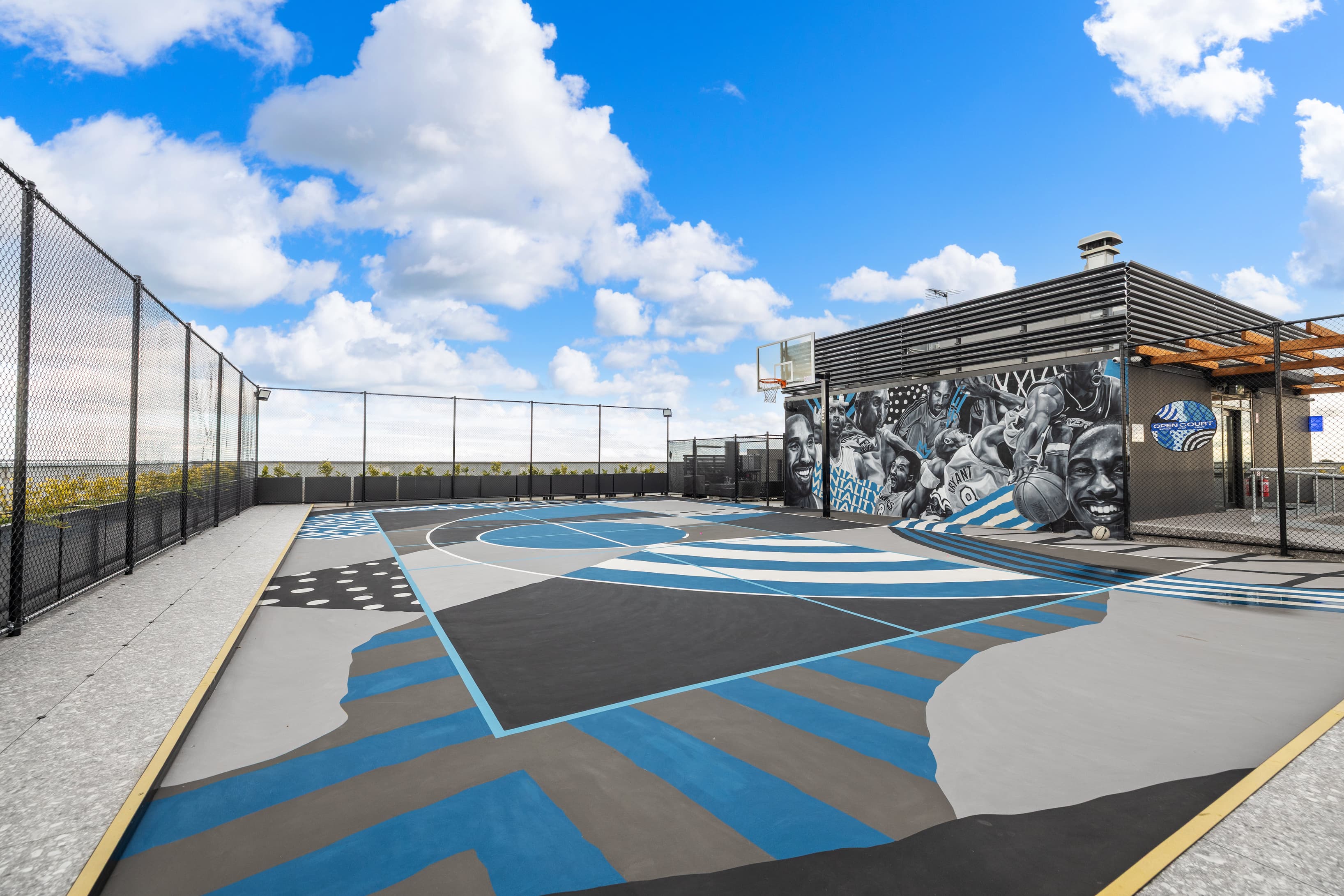 Rooftop Basketball Court