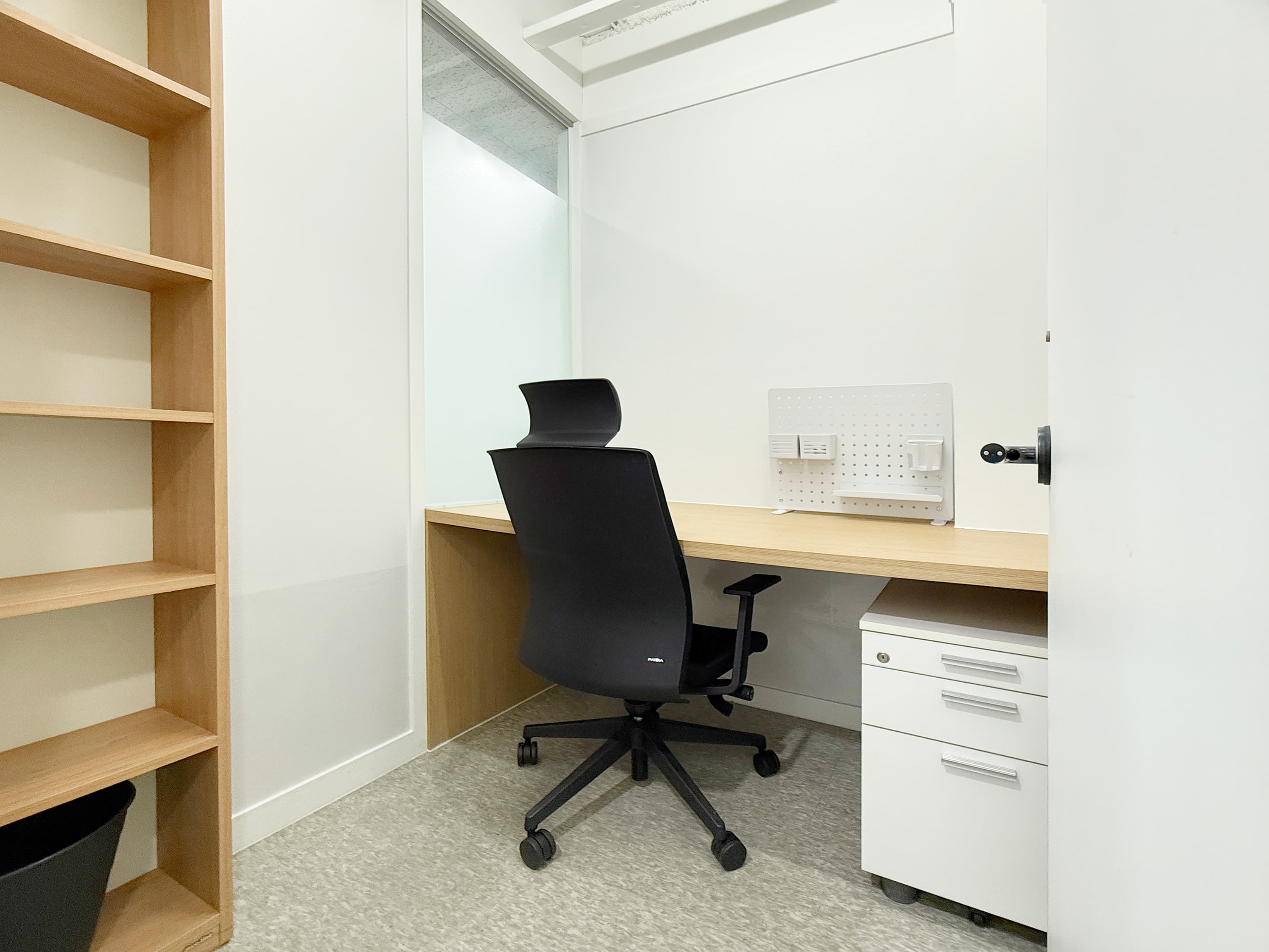 Private office 1 desk inside glass wall Private office 1 desk inside glass wall