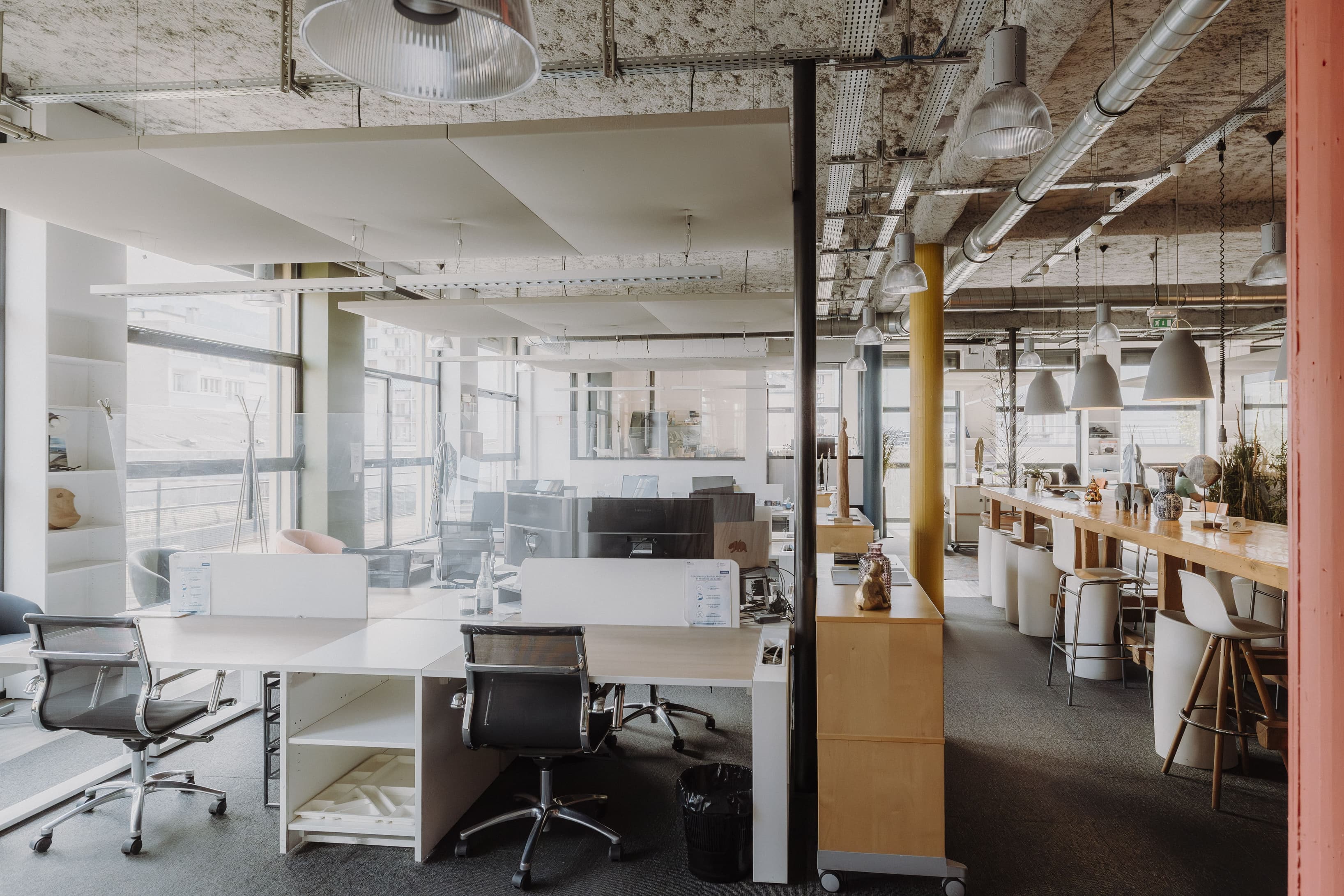 A large coworking space A large coworking space