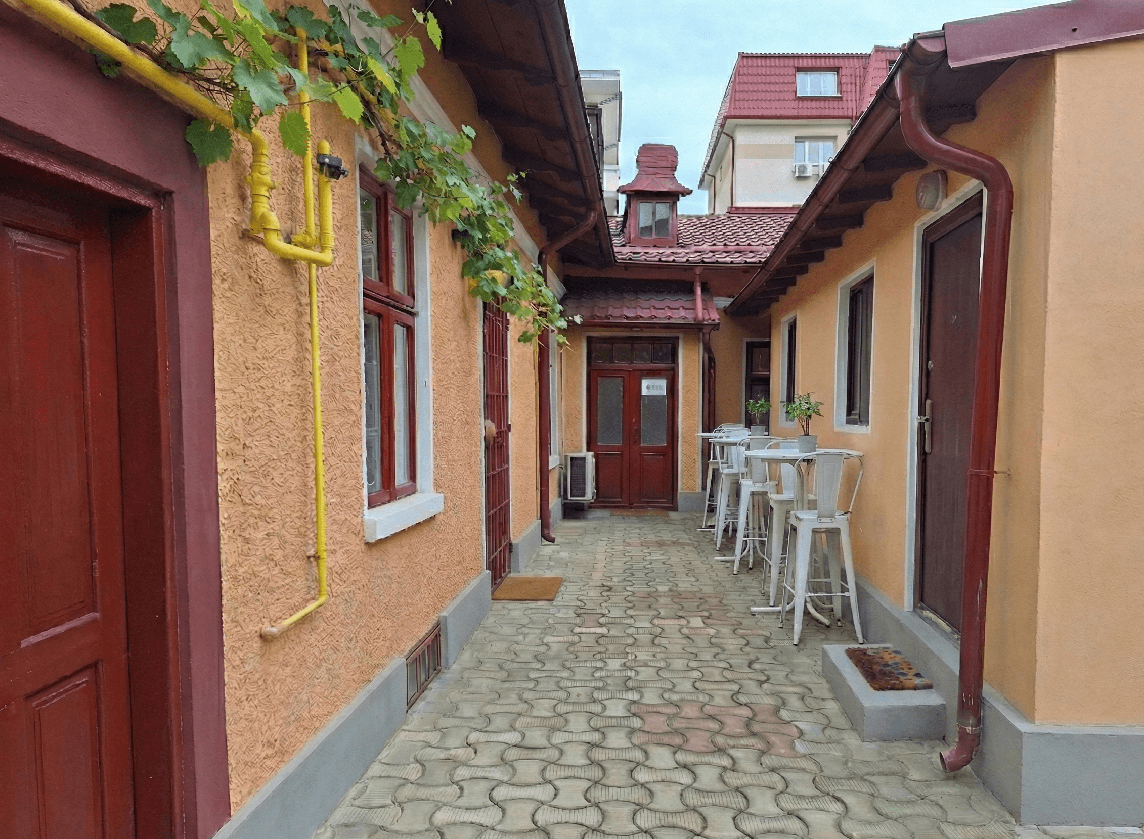 The outside passage leading to the space The outside passage leading to the space