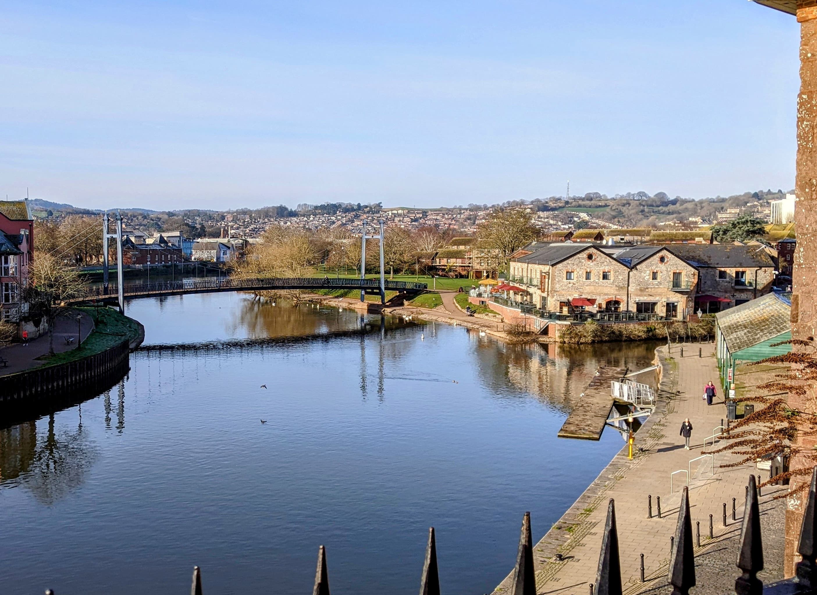View from our terrace area overlooking the river Exe