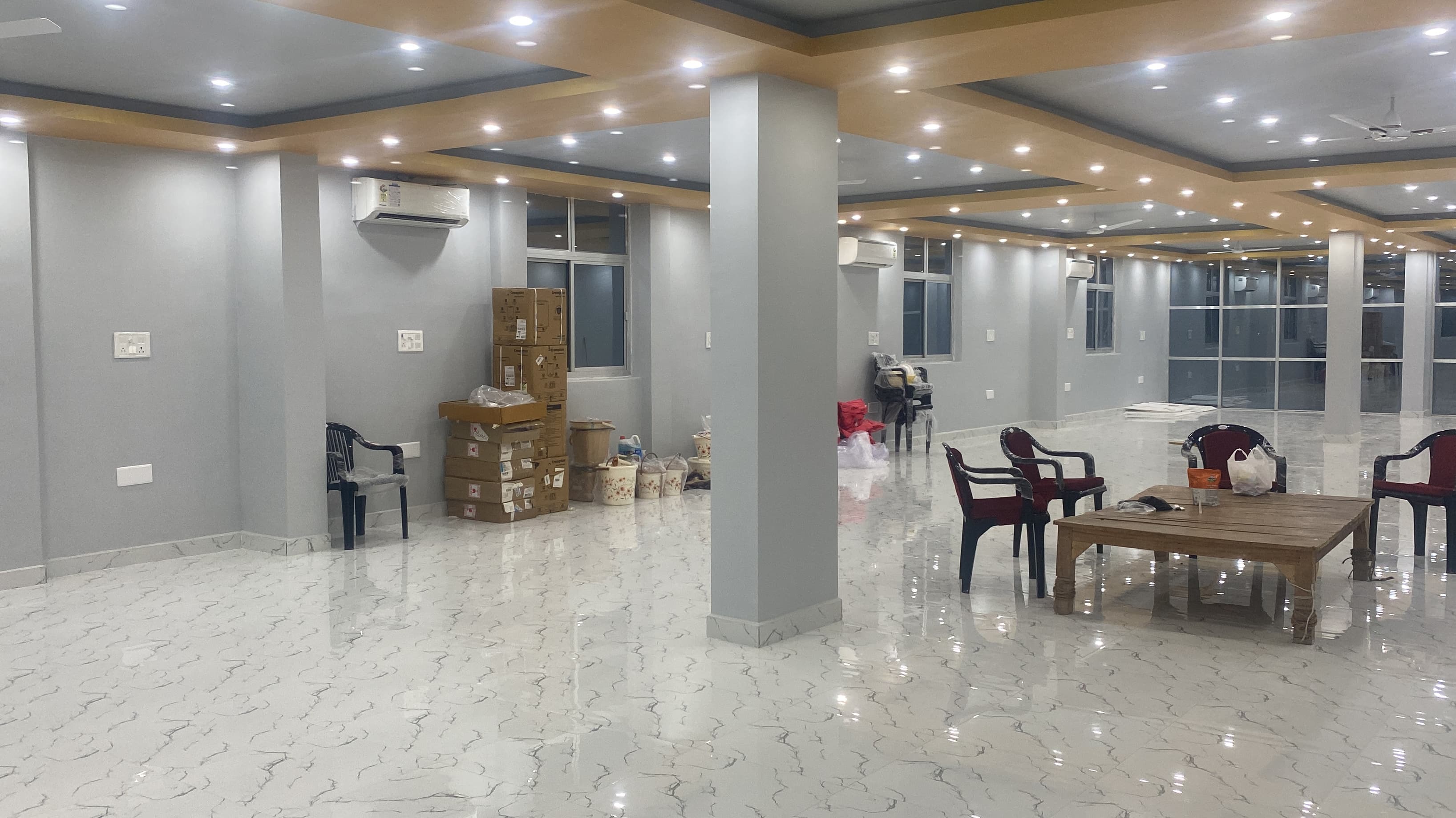Premium interior finishing and modern design at Vishal Banquet Hall