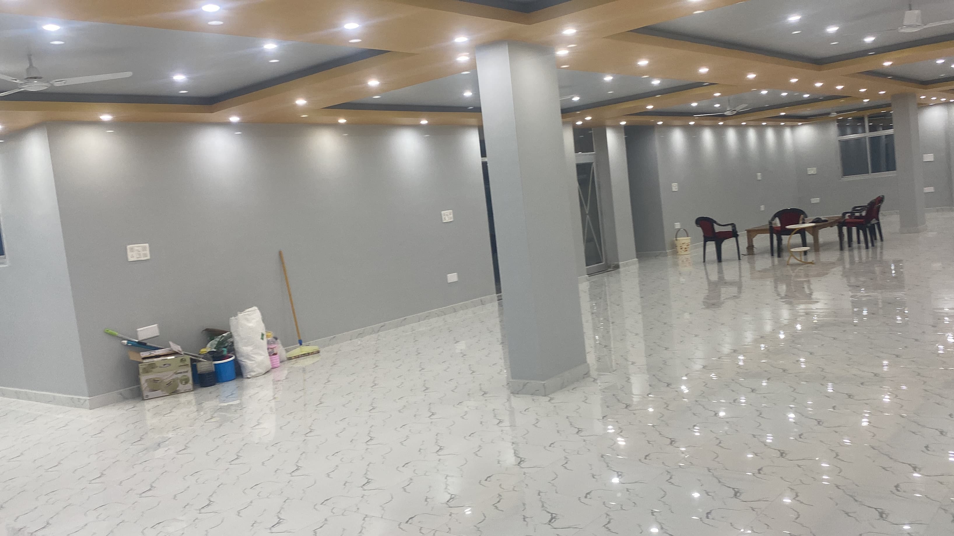 Beautifully decorated event space inside Vishal Banquet Hall ready for weddings and special occasions