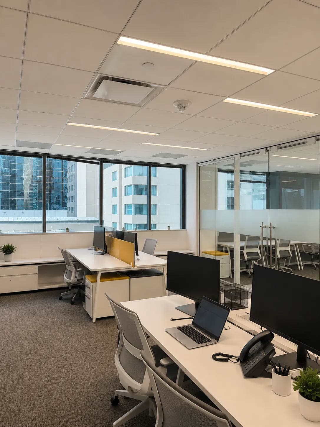 Your own dedicated workspace with the flexibility and amenities of a professional coworking environment.