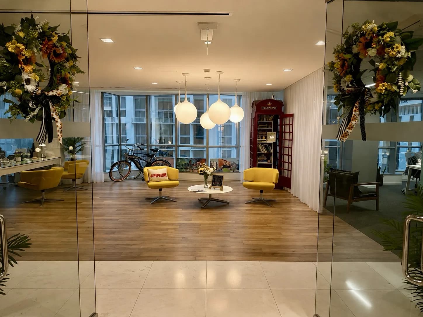 A welcoming lobby designed to create a professional first impression.