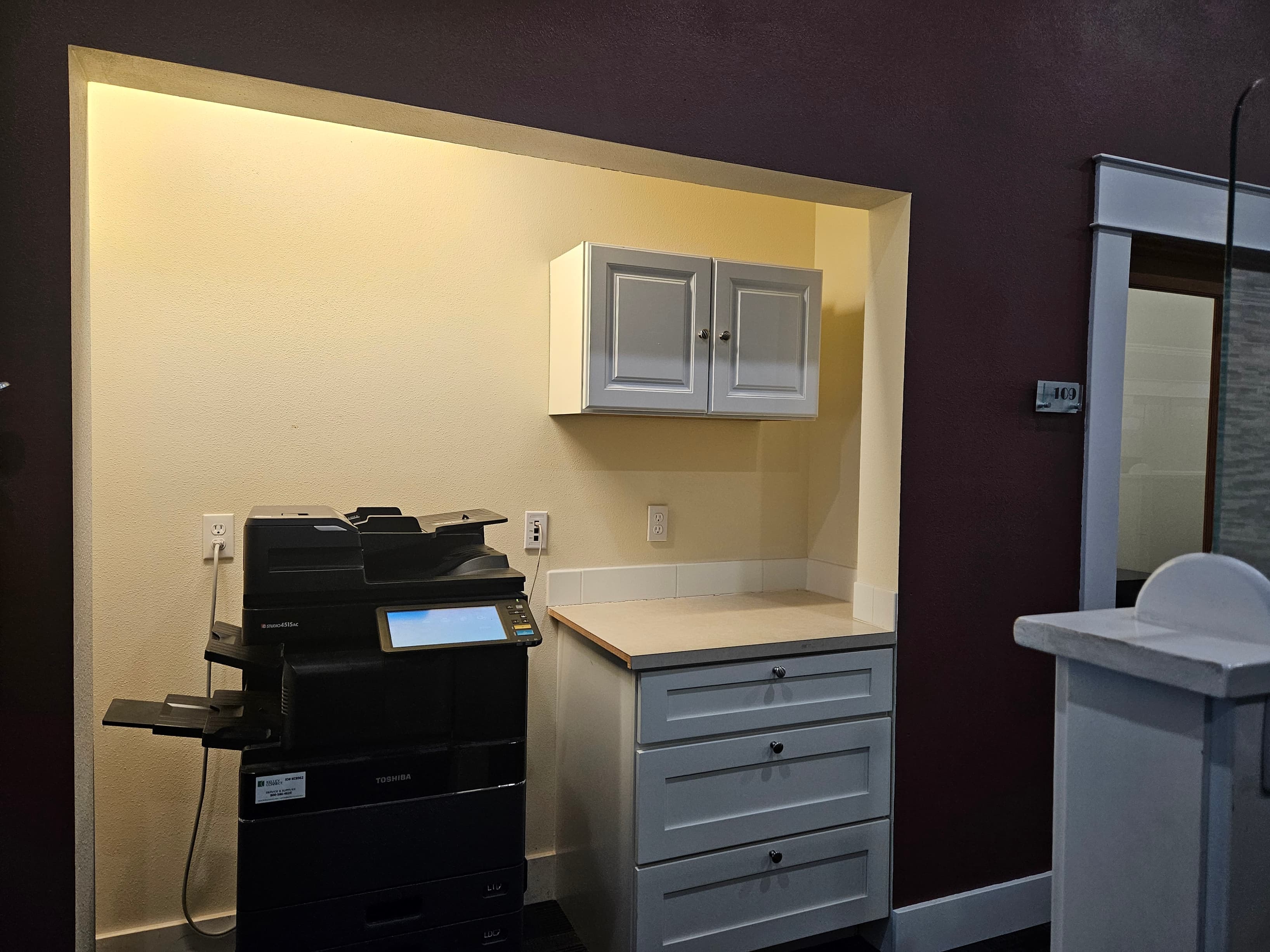 The Printer also scans, photocopies, collates, and staples; prints one- and two-sided.
