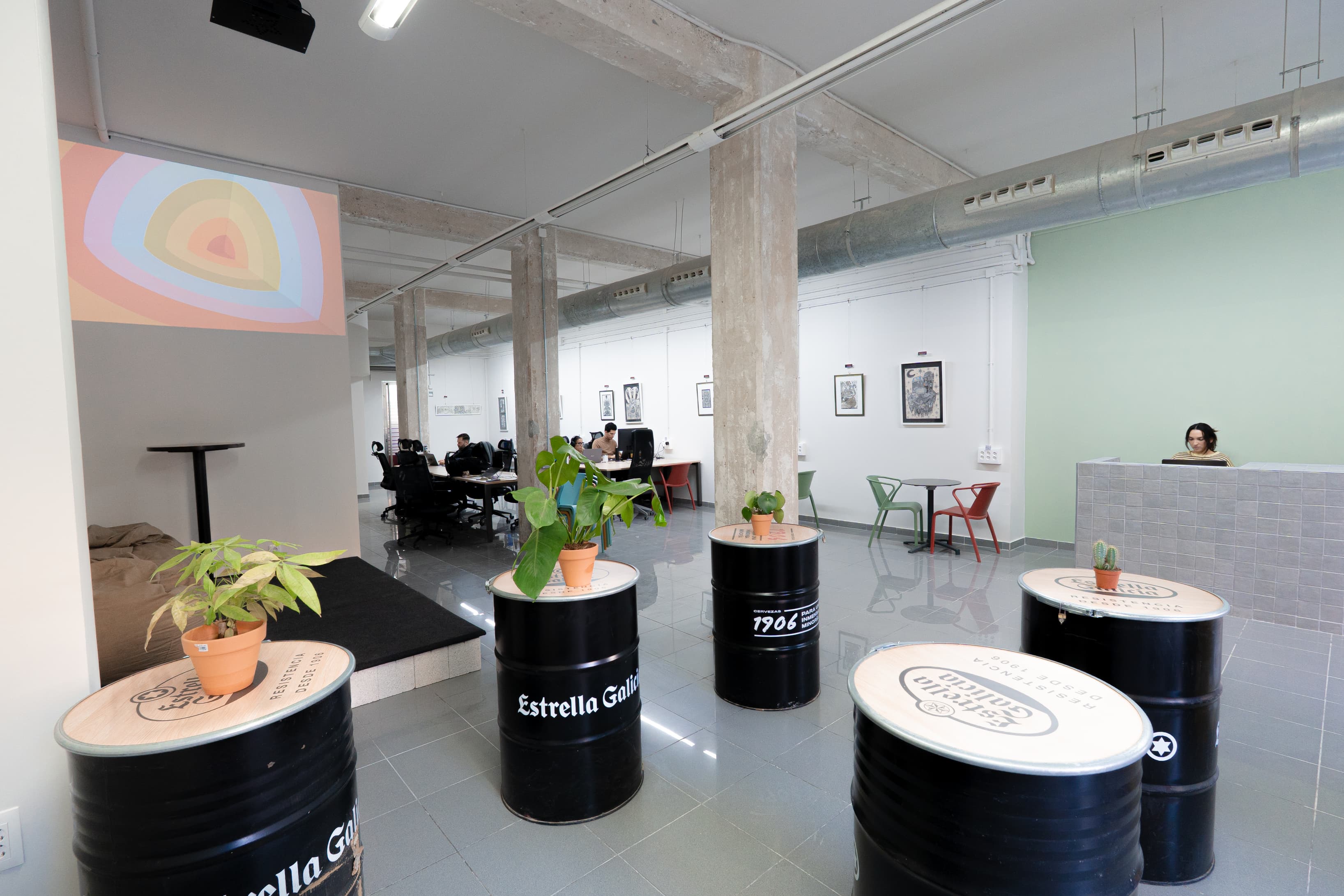 Standing desks area Standing desks area