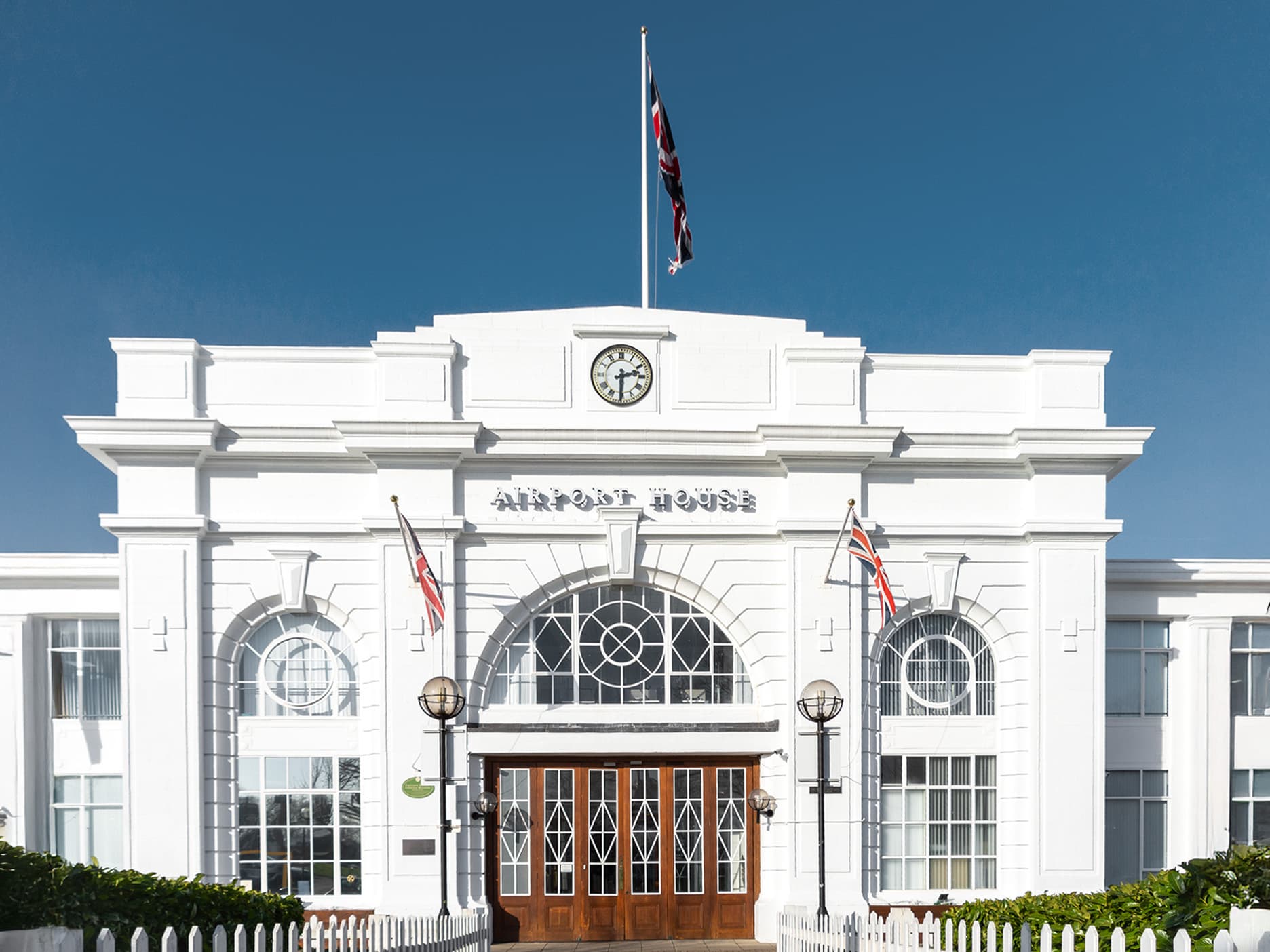 front of building