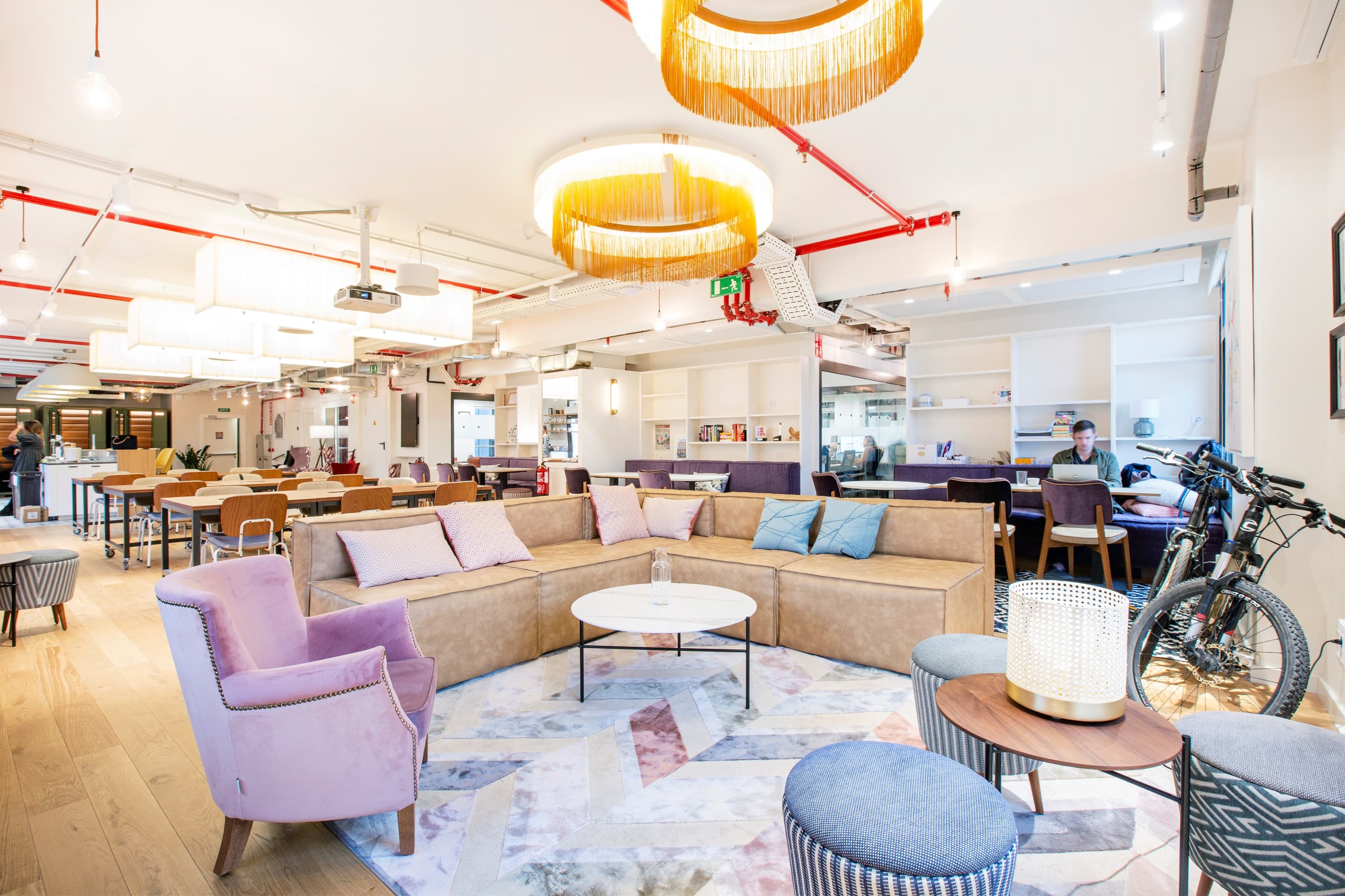 One of the common areas and soft seating areas