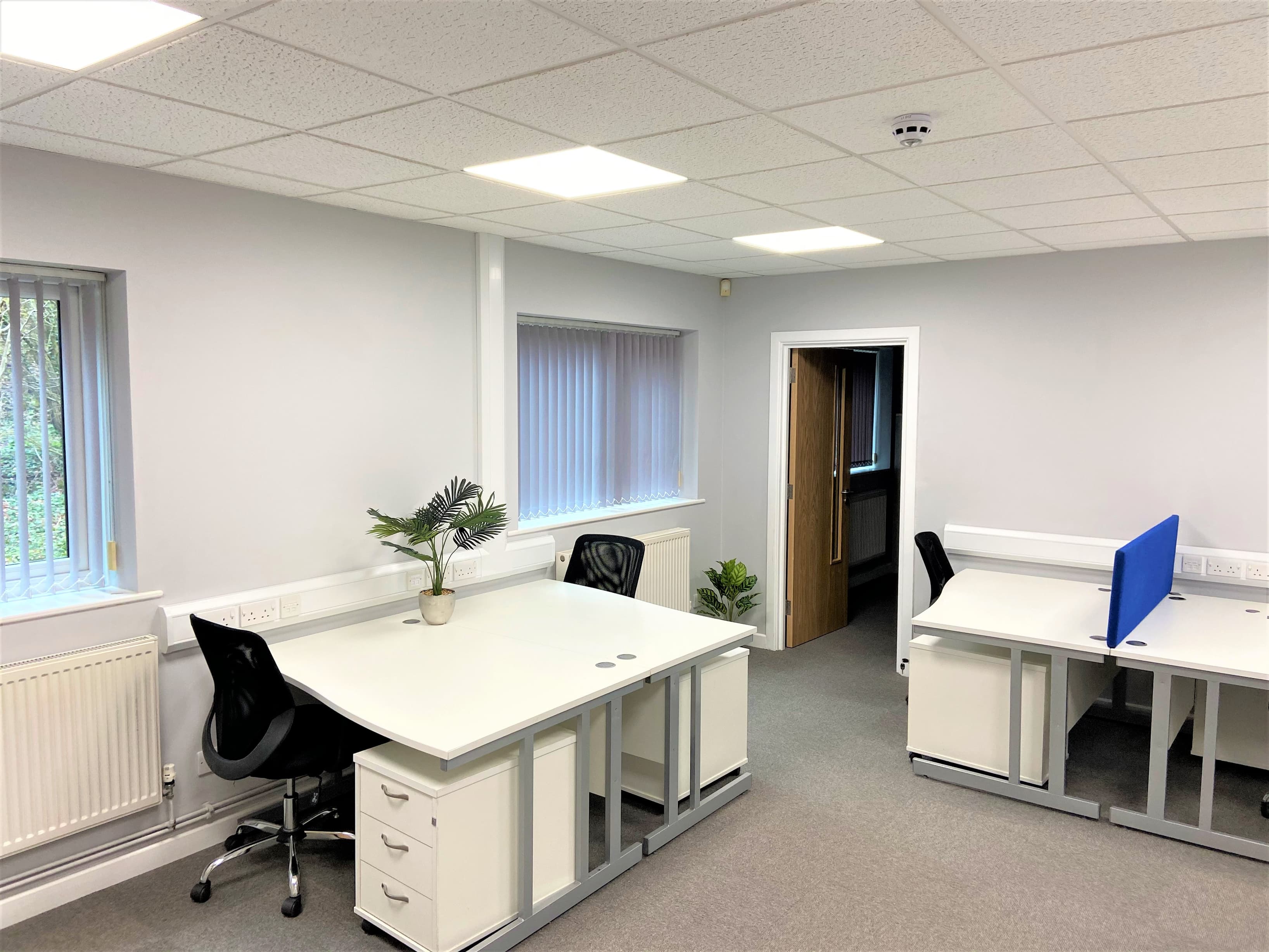 Offices with conjoining doors 