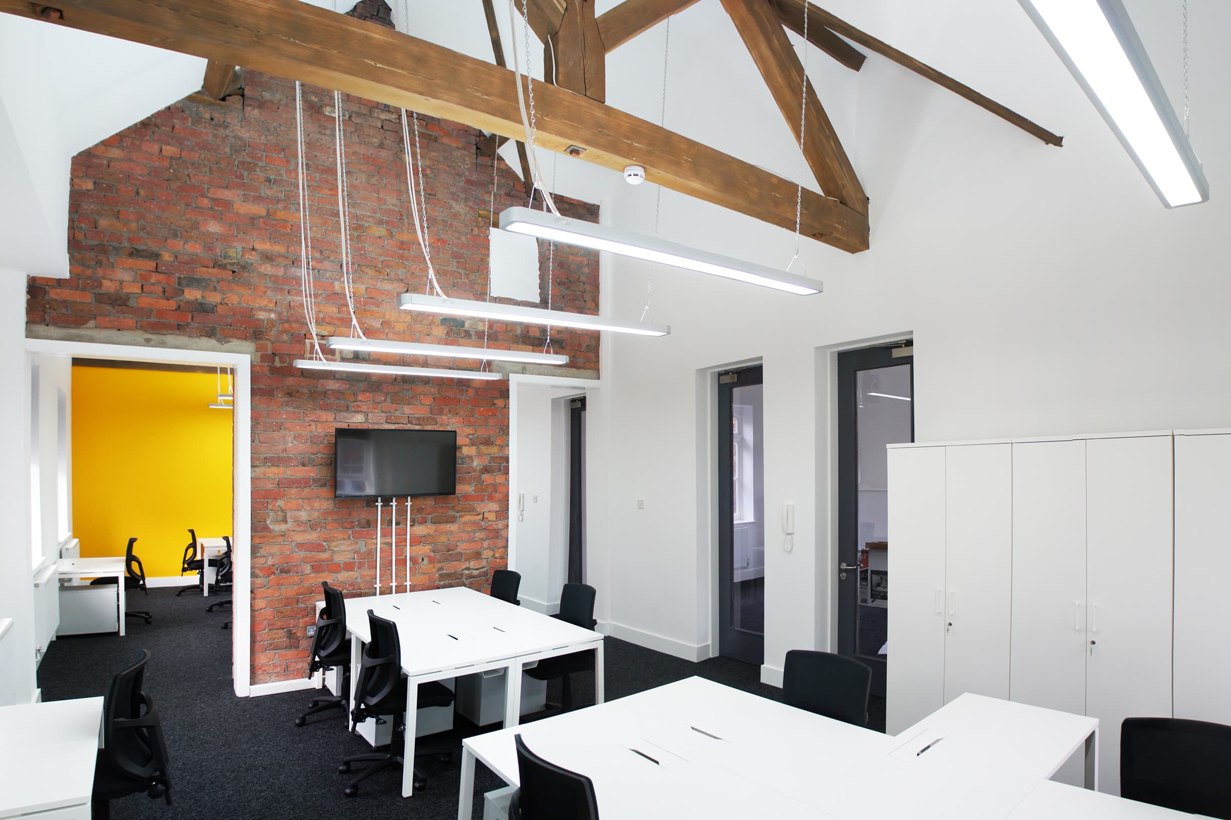 First floor open roof offices First floor open roof offices