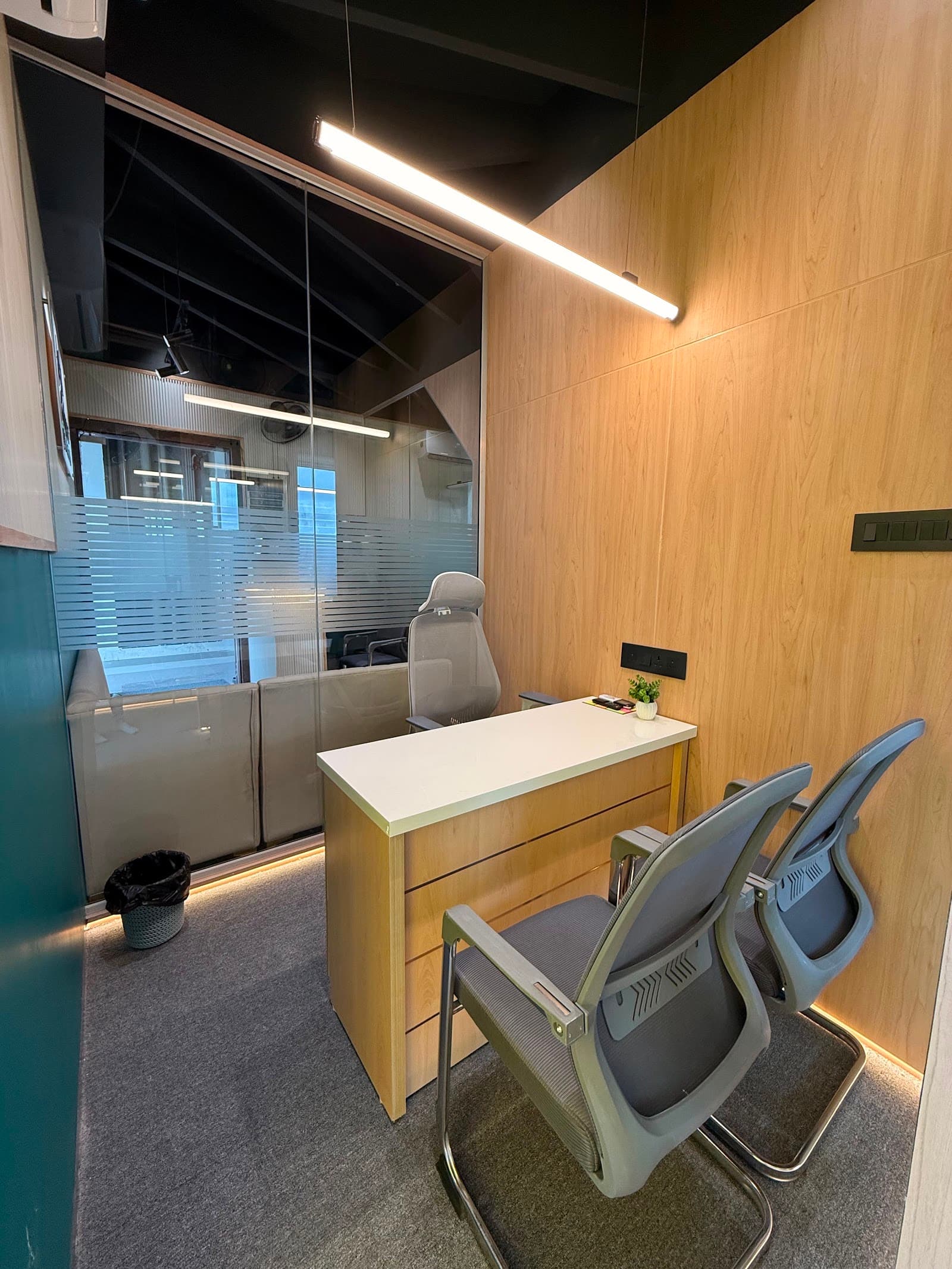 Conference room with seating for 8