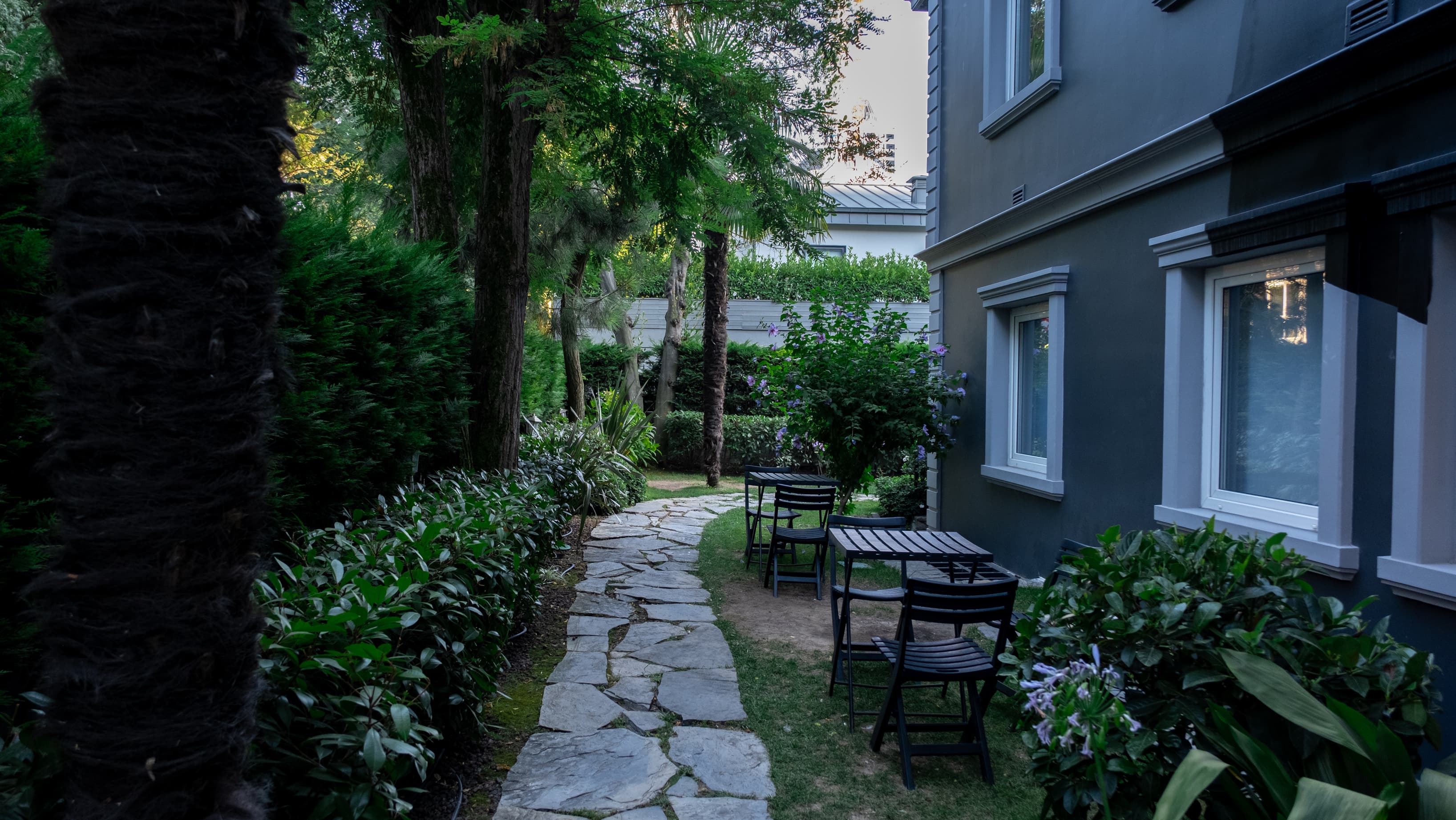 Beautiful garden of the villa Beautiful garden of the villa