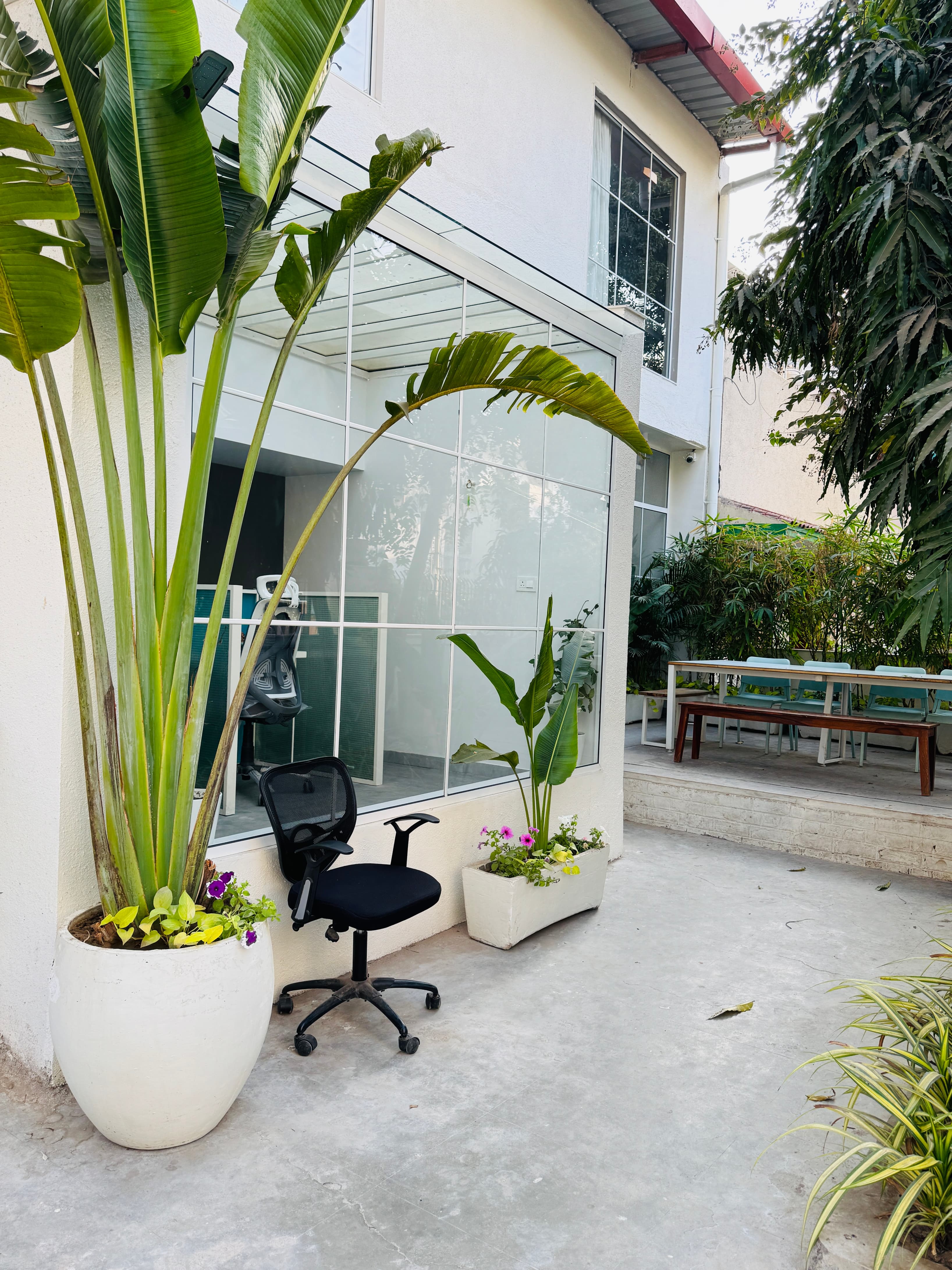 Enterance and event space with additional chais to be arranged. 