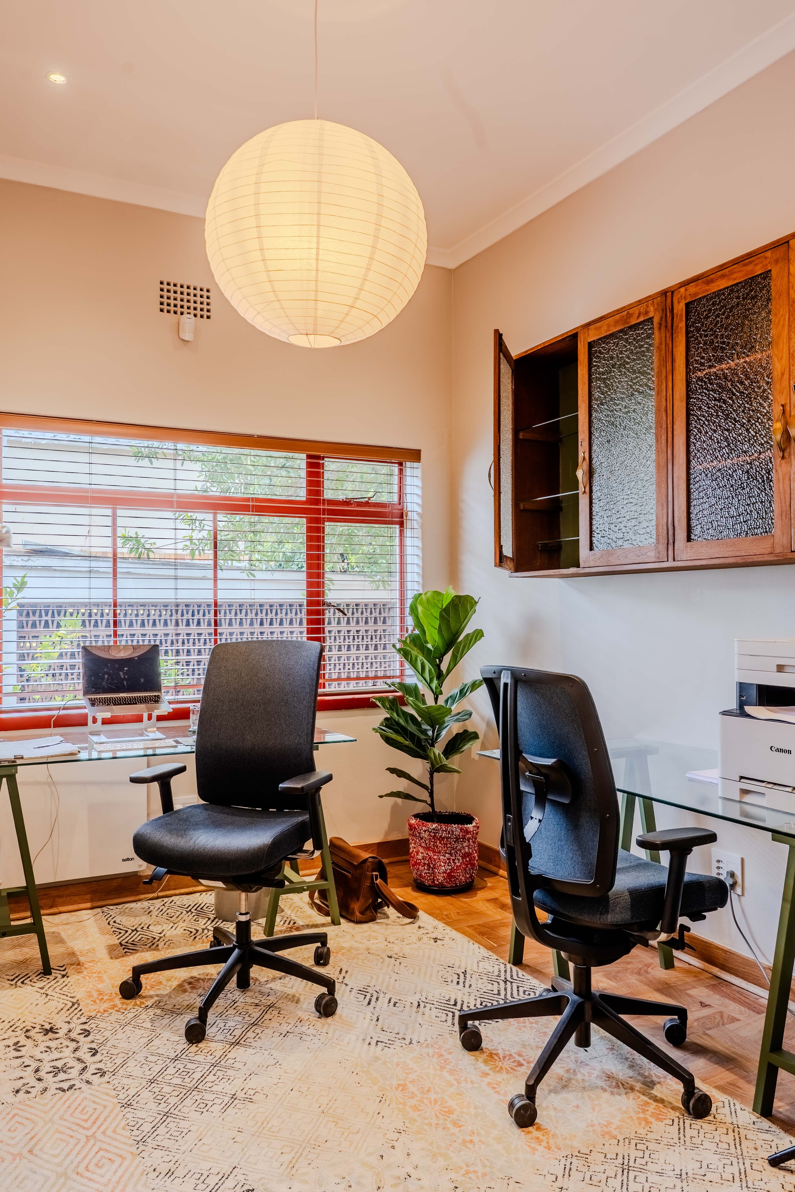 Bright private office for two, with generous natural light and a calm, comfortable feel. Bright private office for two, with generous natural light and a calm, comfortable feel.
