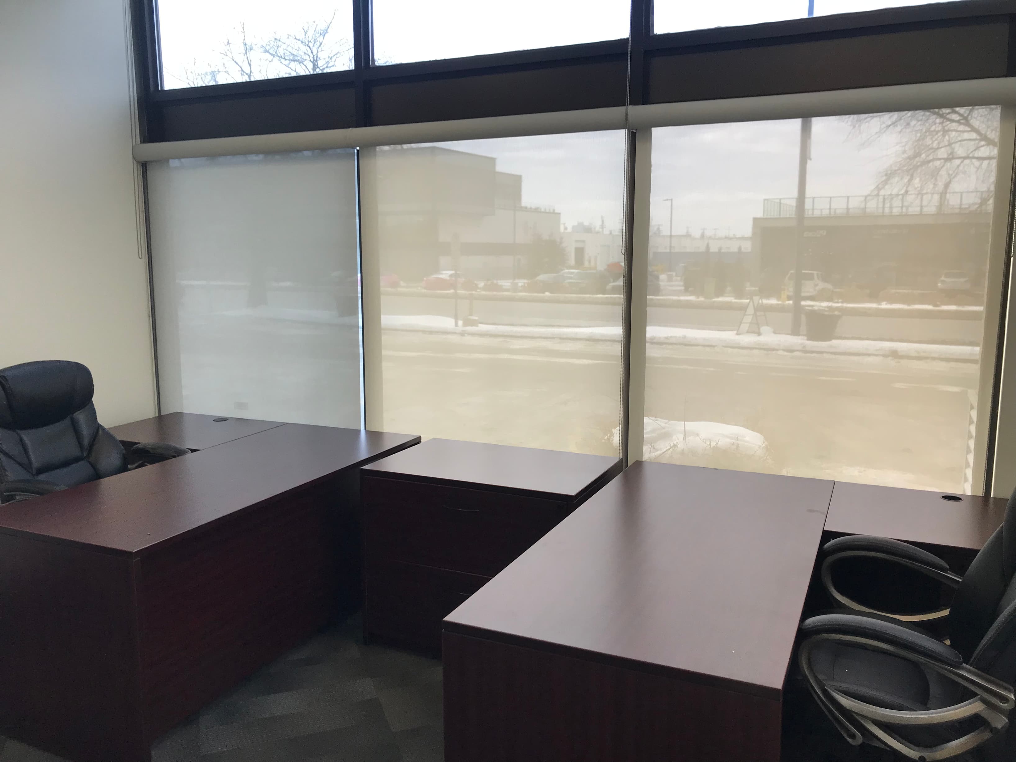 Great window views, open and spacious.