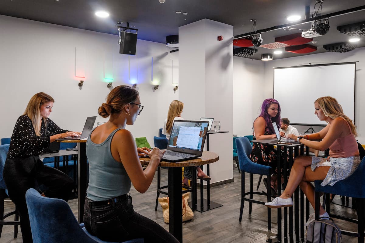 The Lounge has plenty of seating during the day and open to events at night.