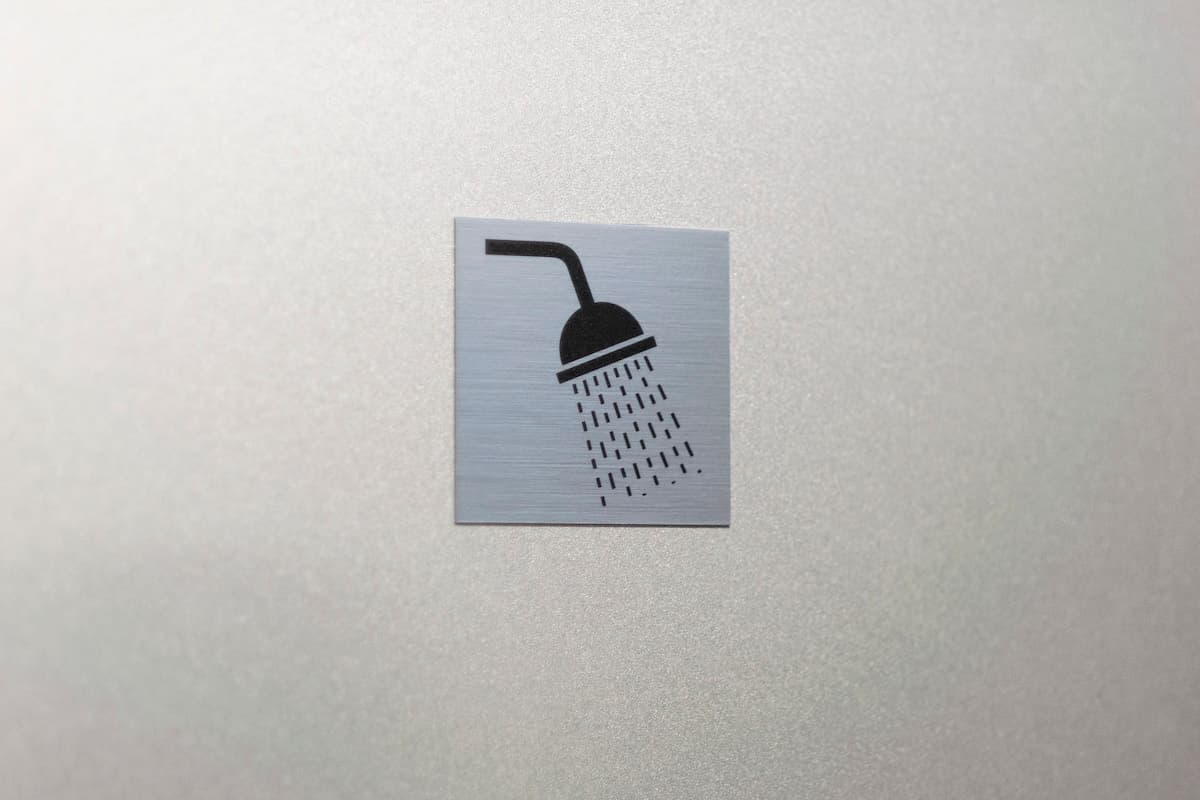 Rinse off in the private shower room after working out or running.