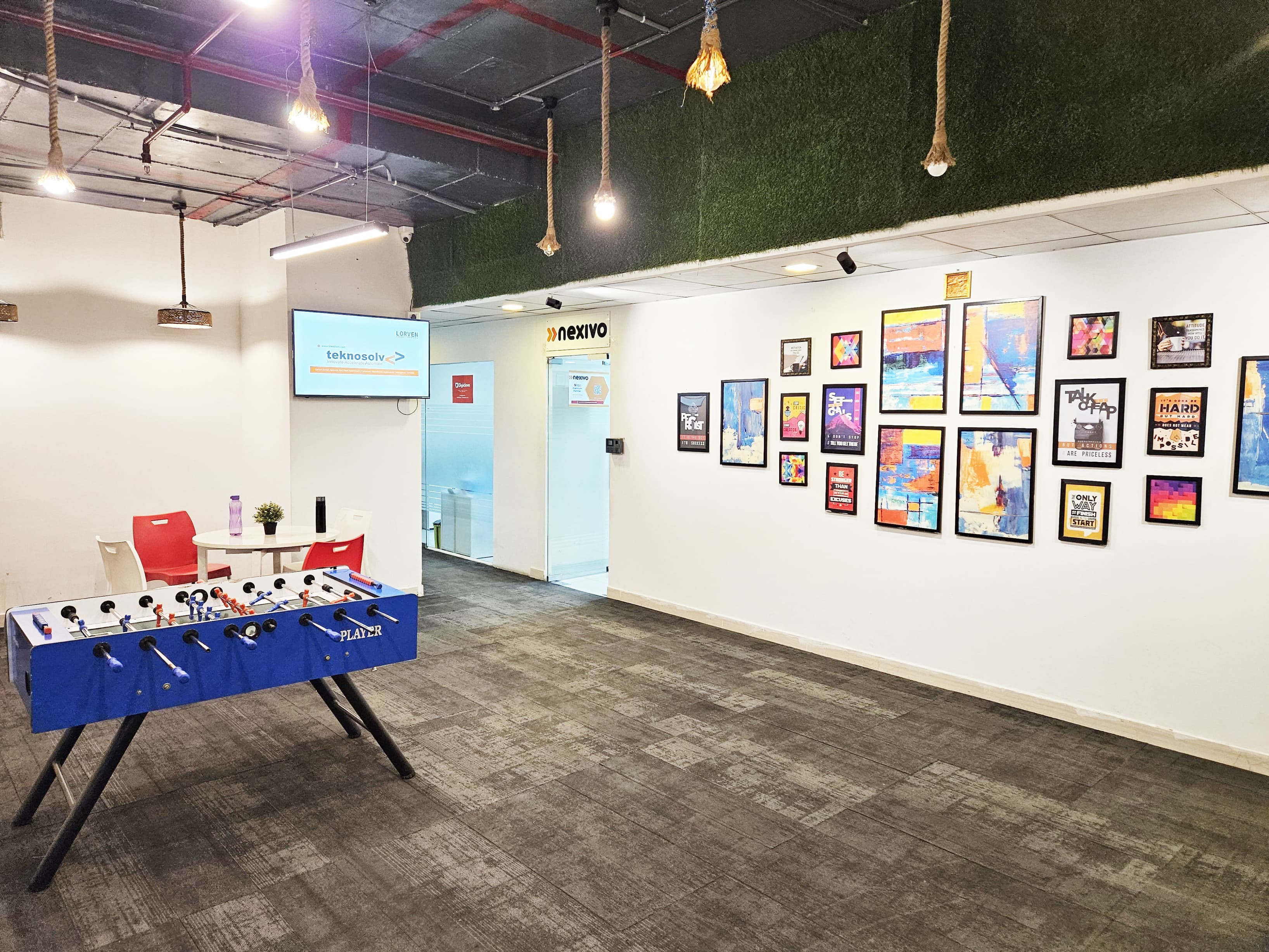 Lounge Area in Best coworking space in Gachibowli Hitech city for startups shared office for IT companies Manager cabin  