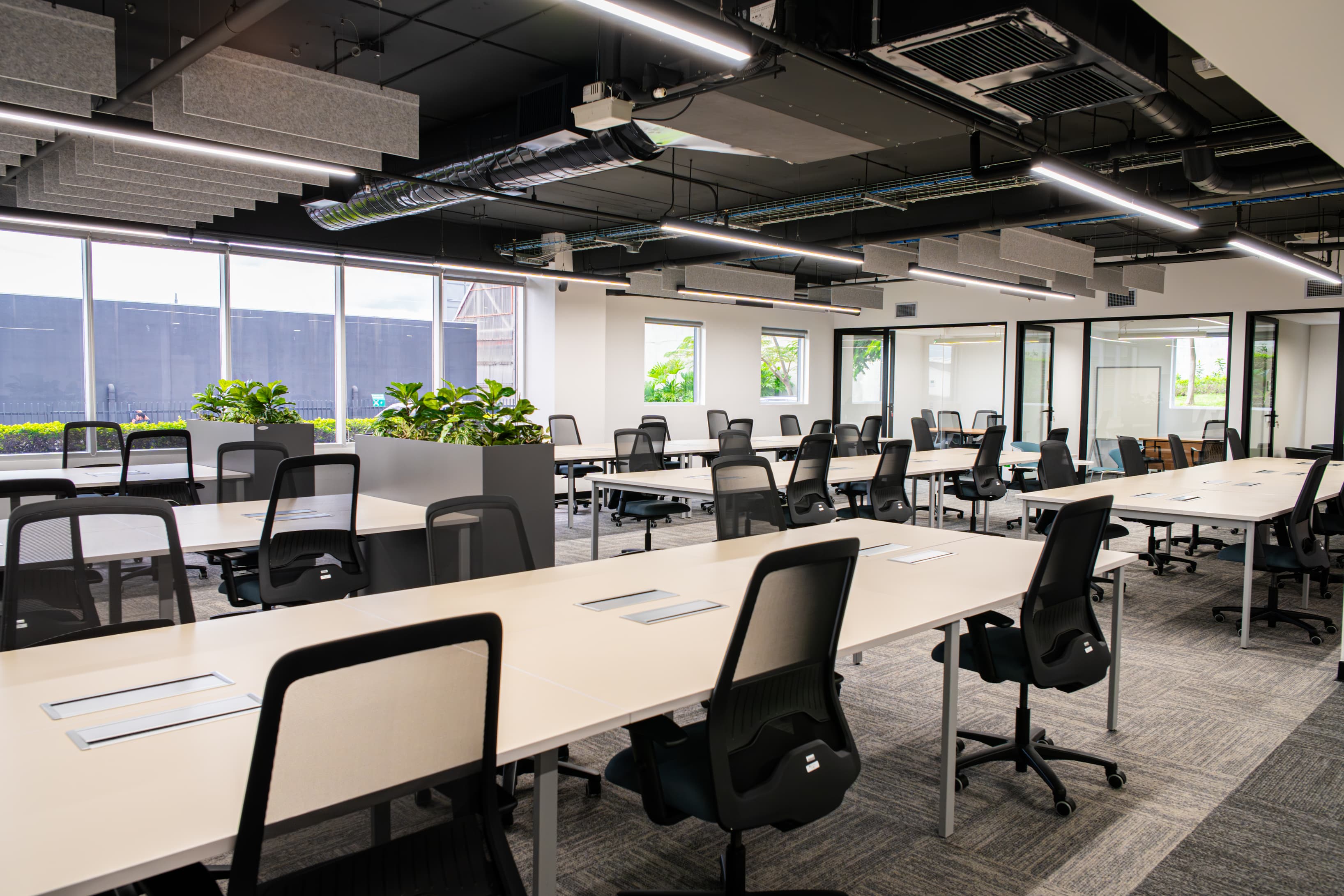 Office C+D - 70 Members. 60 desks, 8p conference room, 5p conference room and executive office