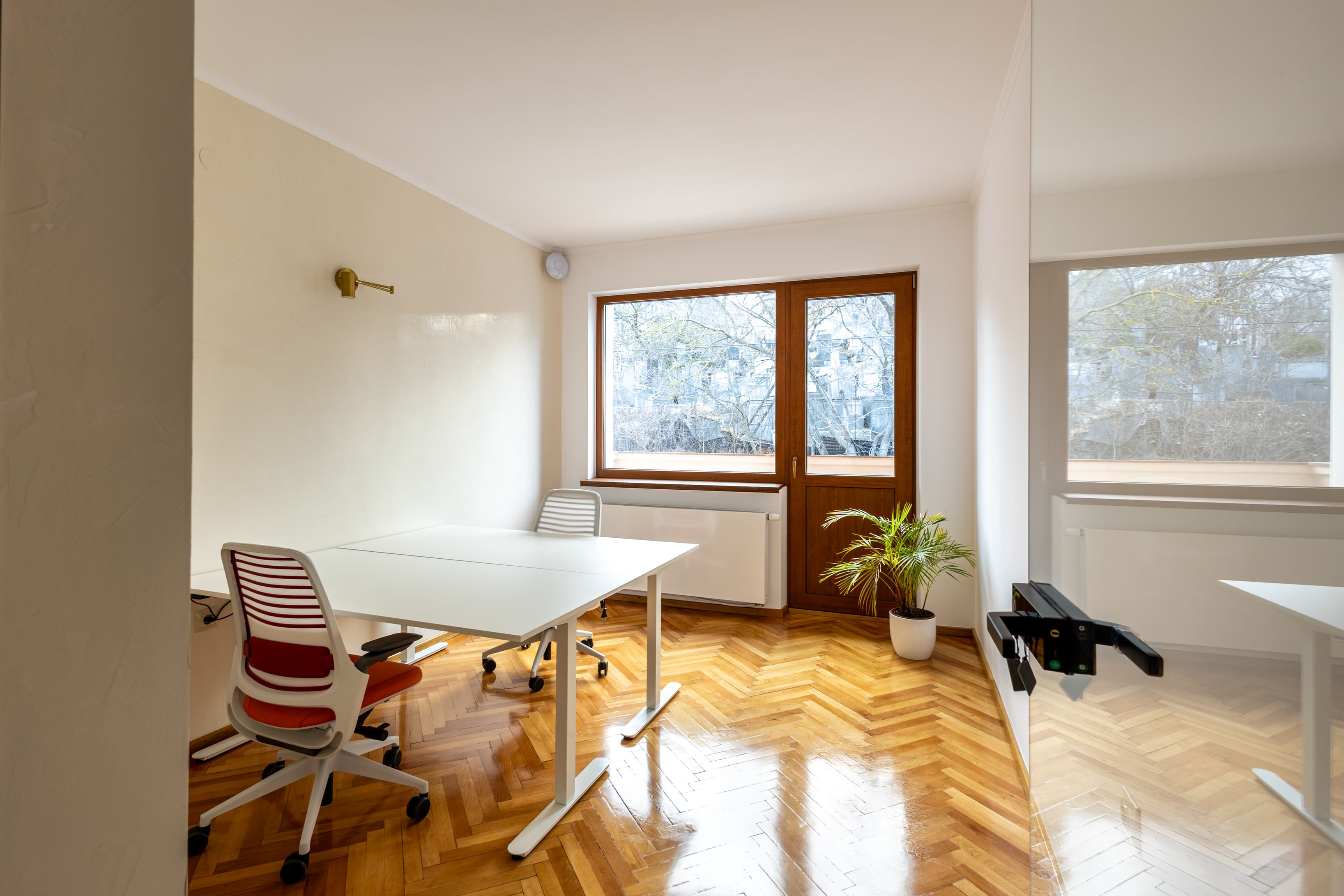private office. 2 people