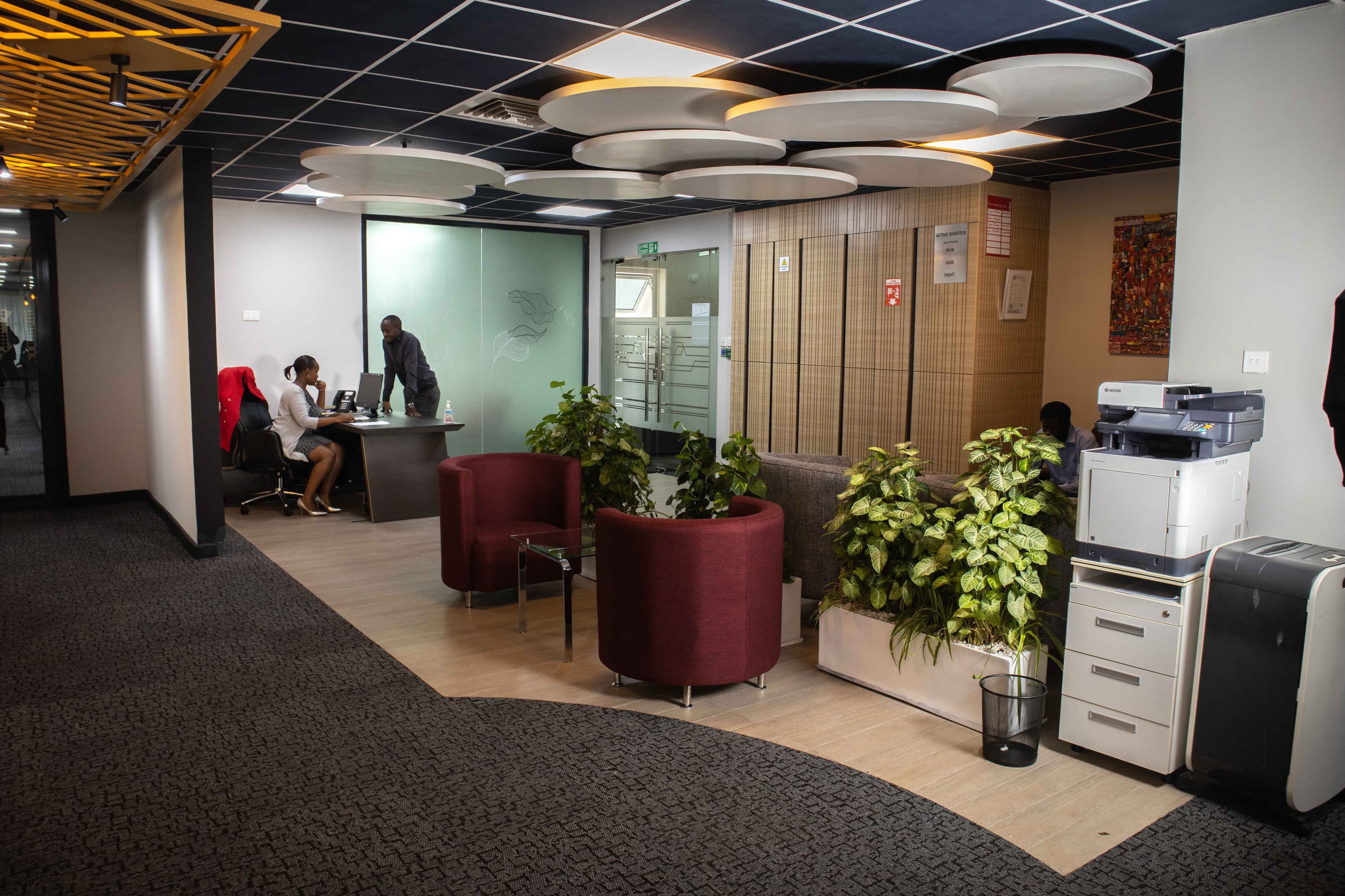 Top notch reception area and services.