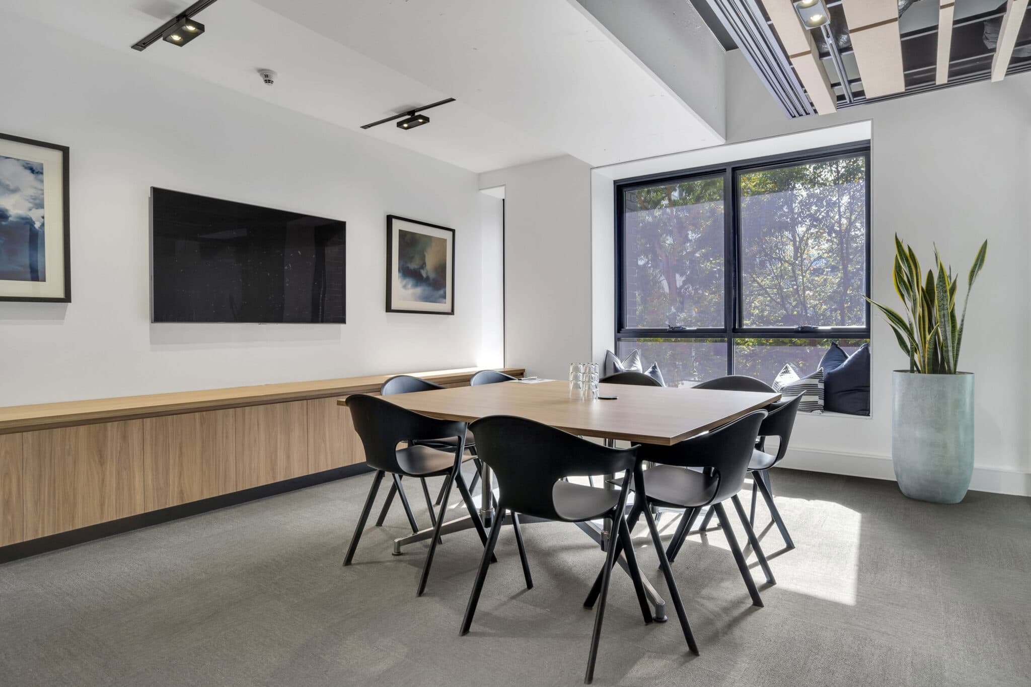 Meeting room with boardroom table at Paddock Offices Parramatta Meeting room with boardroom table at Paddock Offices Parramatta