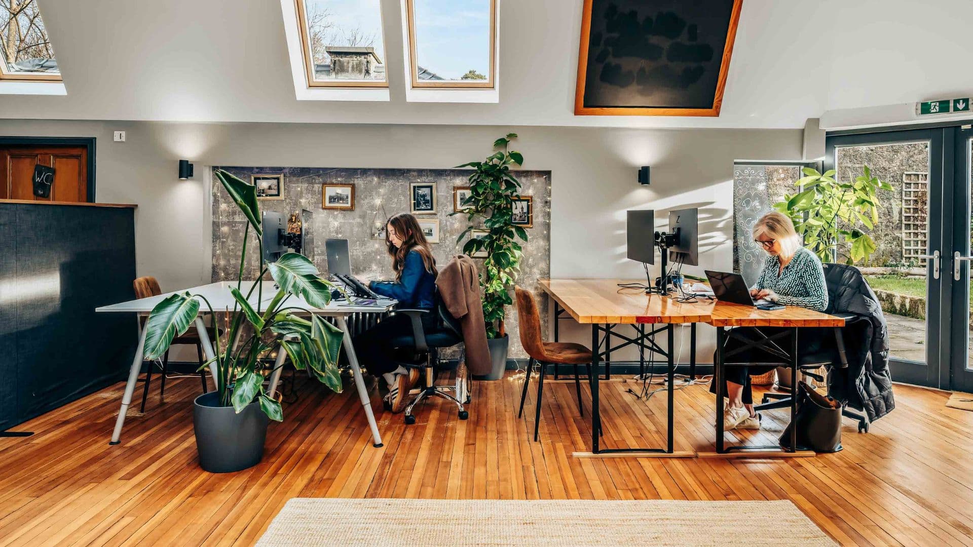 Our coworking space is full of natural light, plants and soft interiors