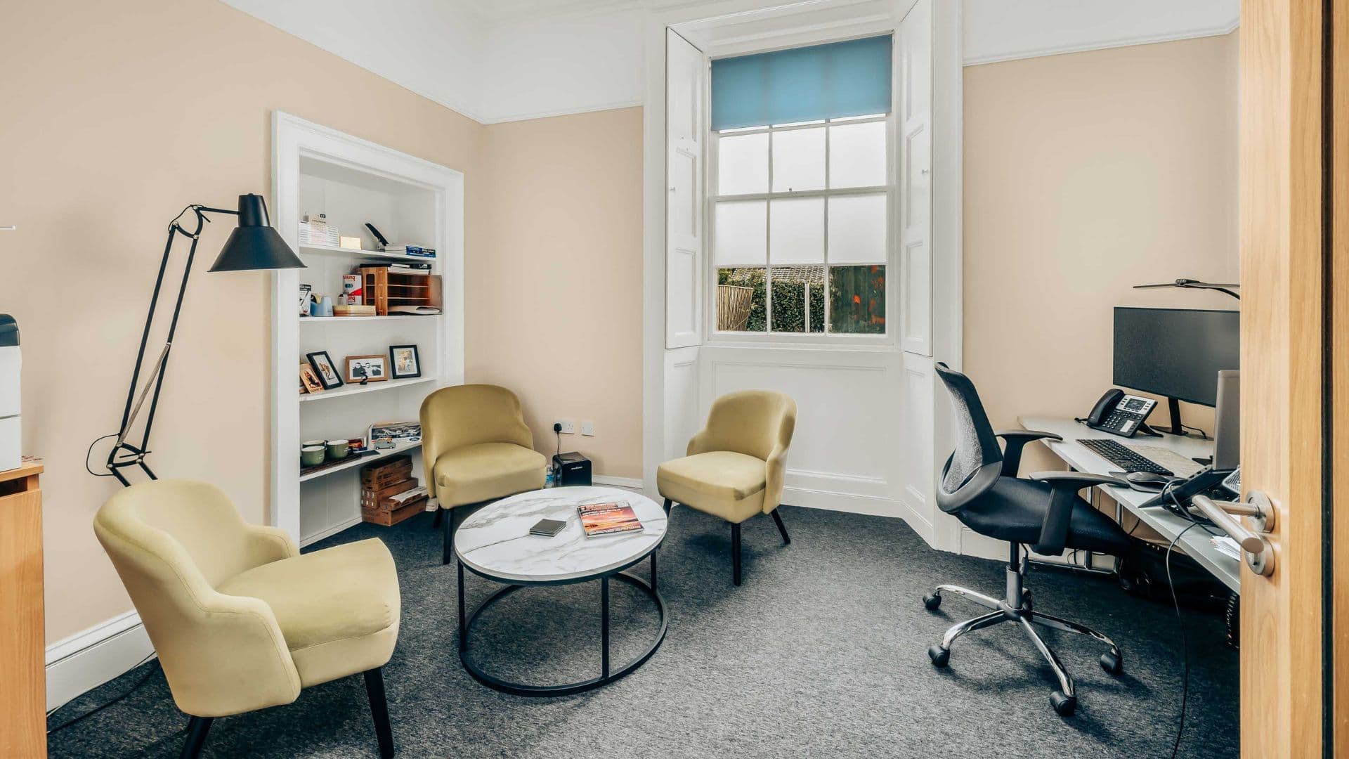 A private office for two with breakout space